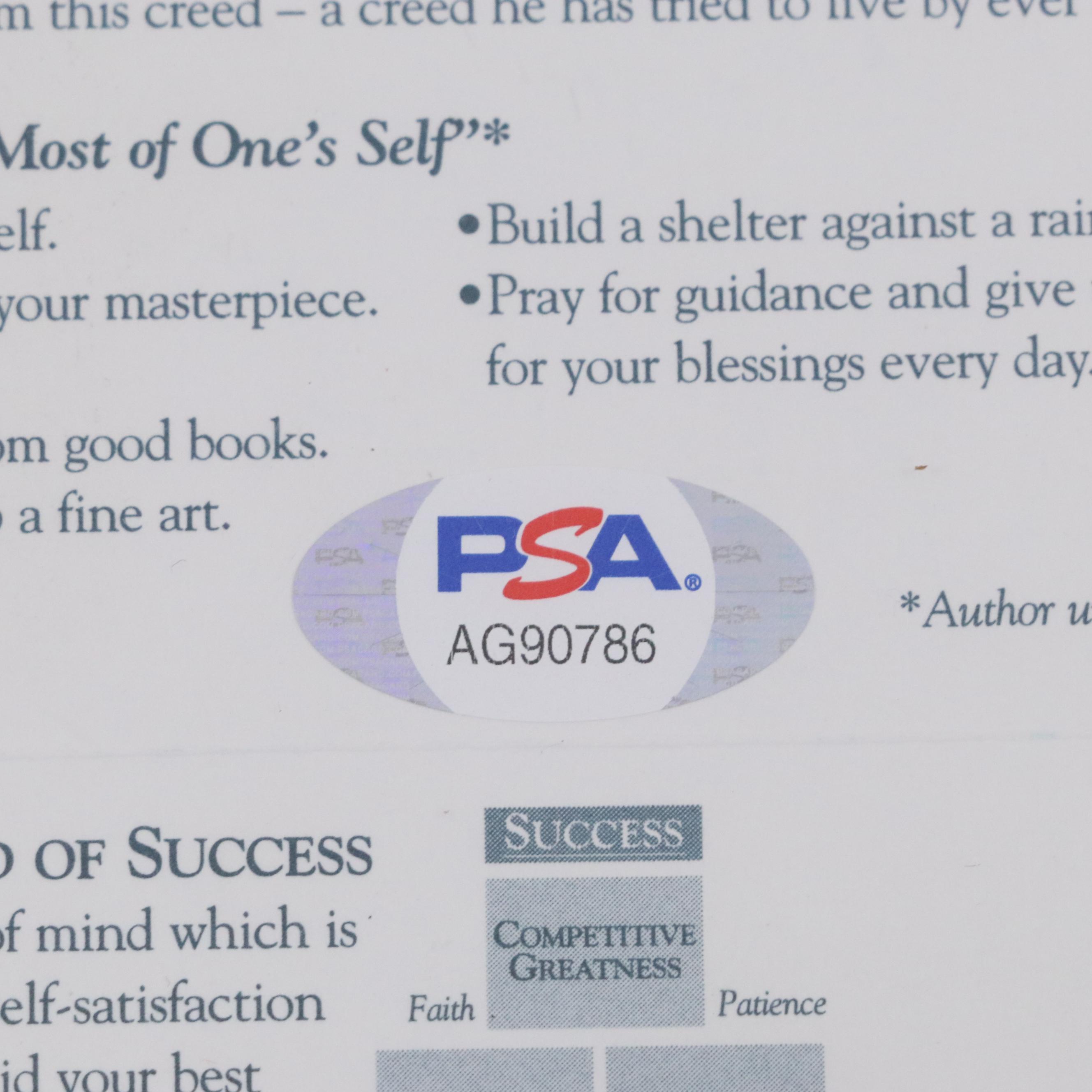 John Wooden Signed UCLA Basketball Coach Business Card