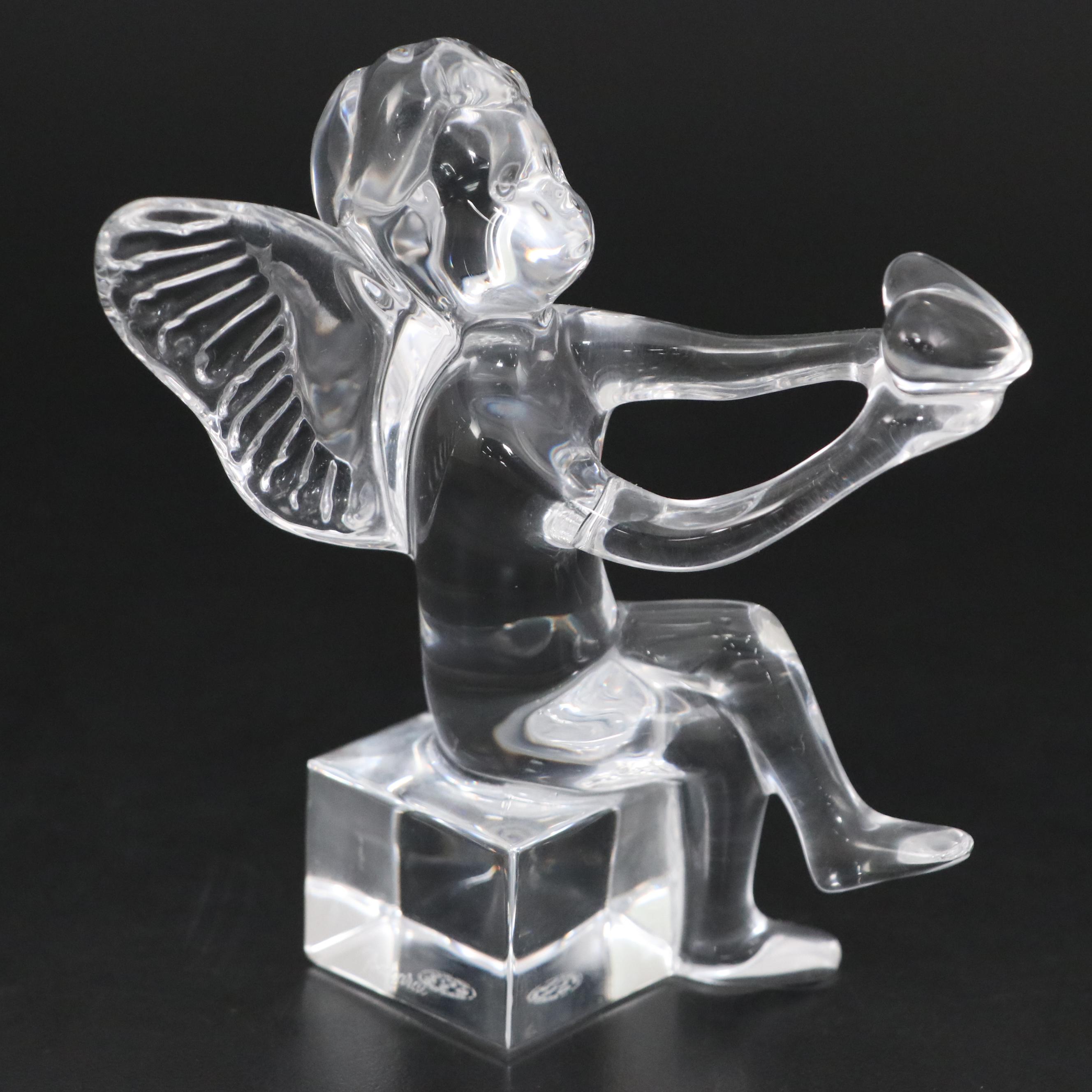 Baccarat Crystal Figurine with Waterford Crystal Clocks