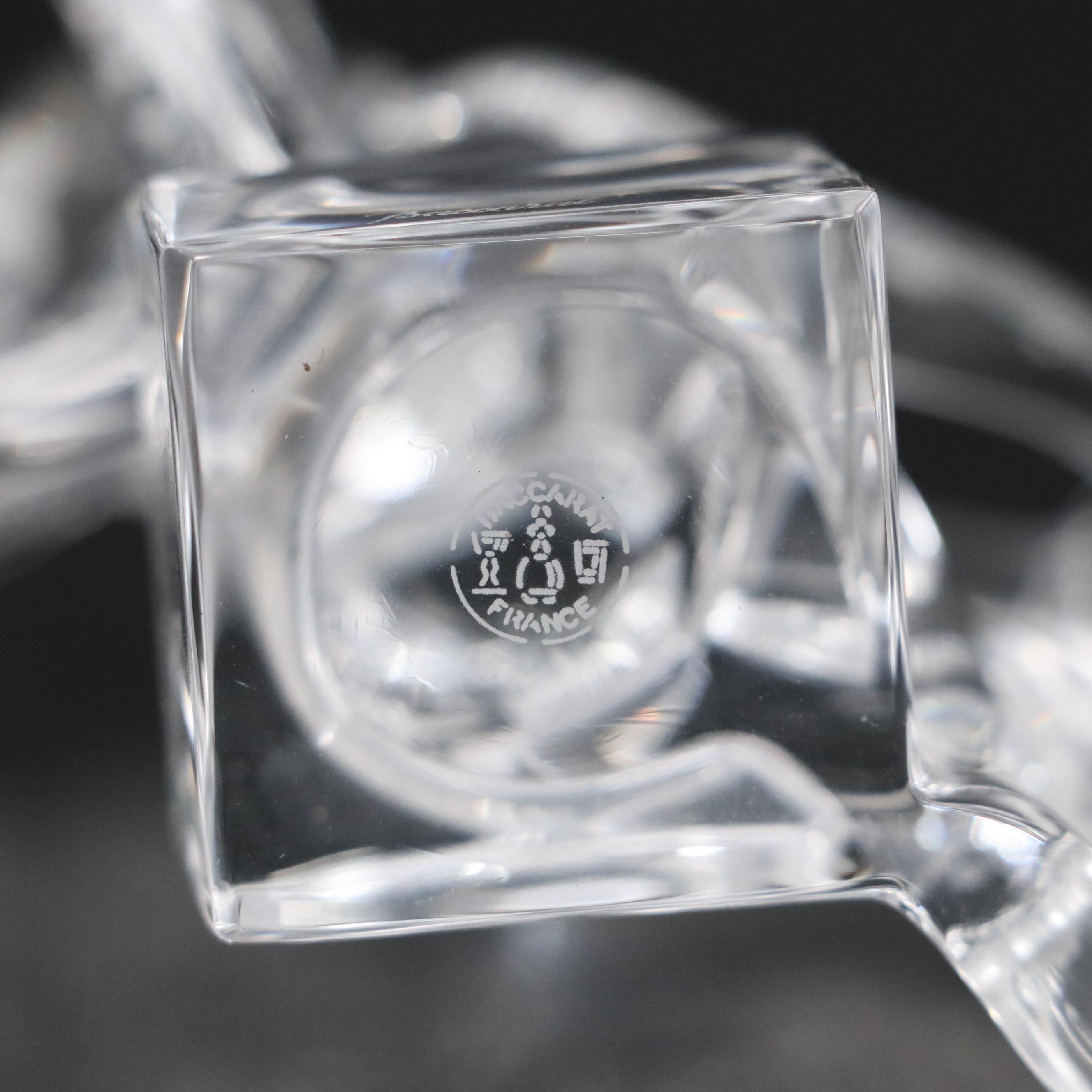 Baccarat Crystal Figurine with Waterford Crystal Clocks