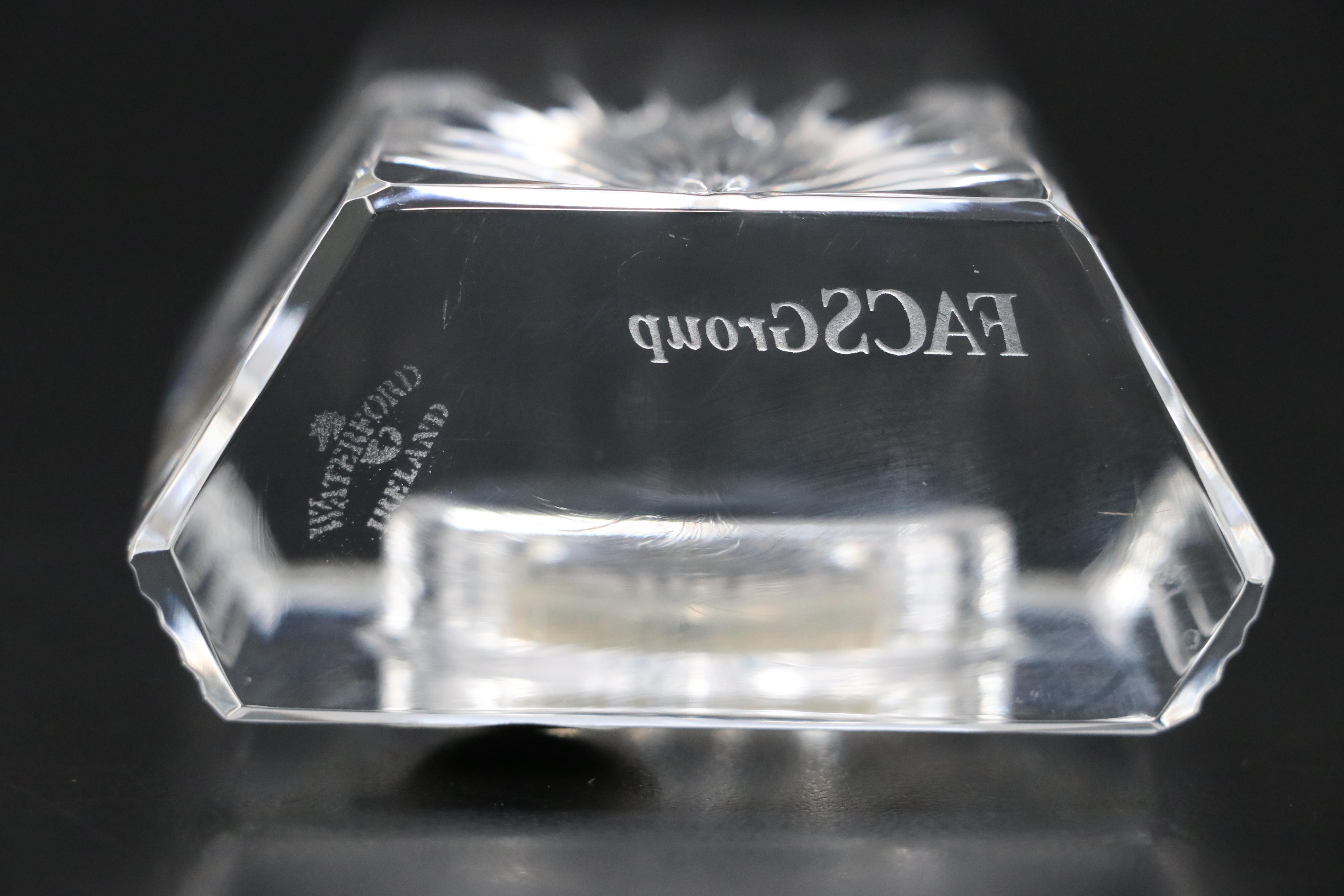 Baccarat Crystal Figurine with Waterford Crystal Clocks