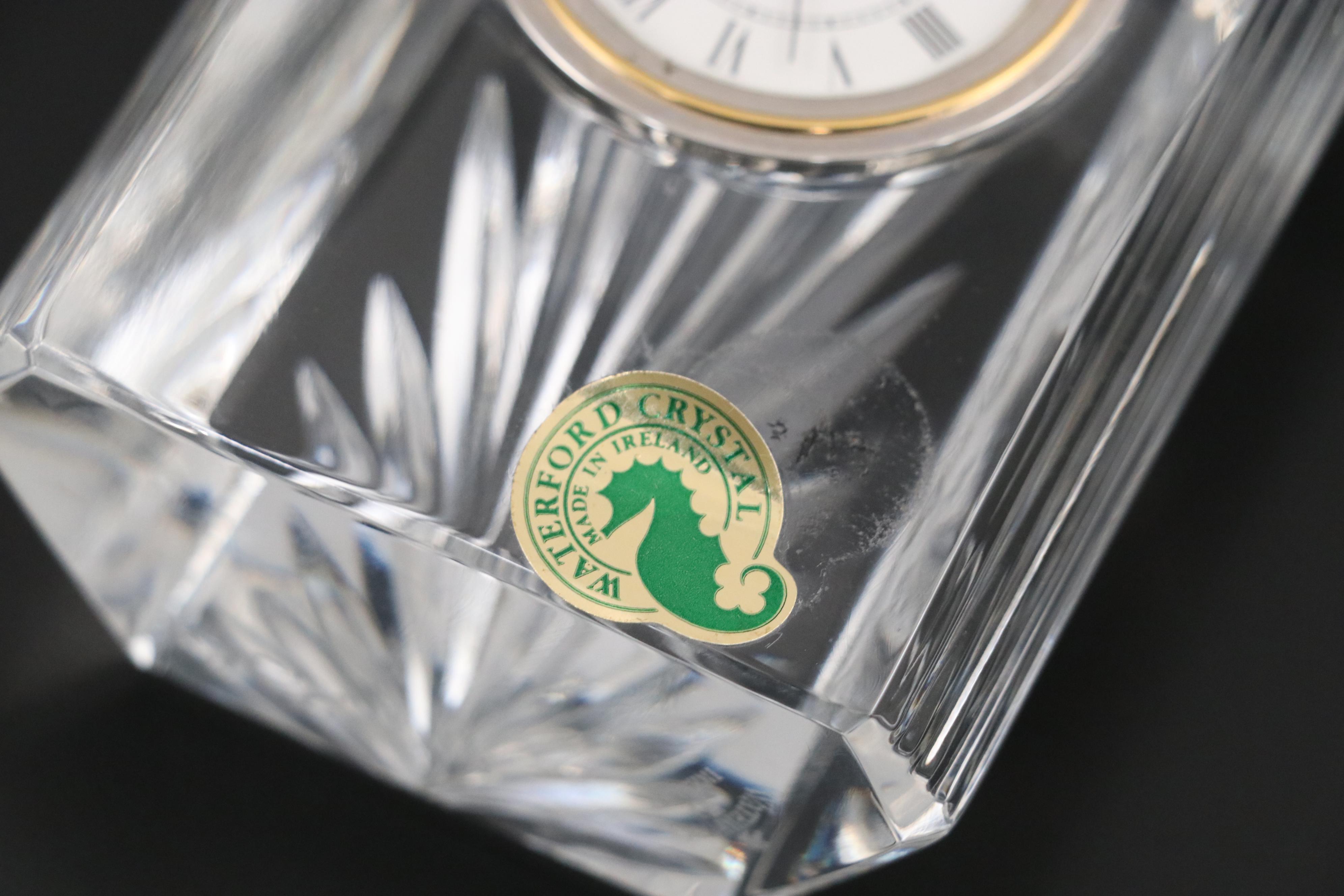 Baccarat Crystal Figurine with Waterford Crystal Clocks