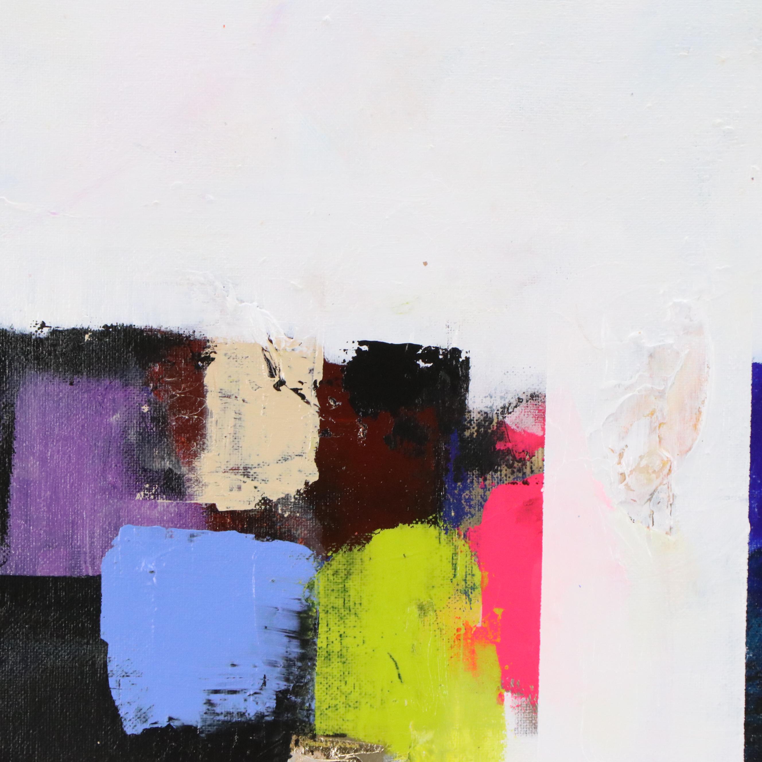 Milagros Pongo Mixed Media Painting "Brige," 21st Century