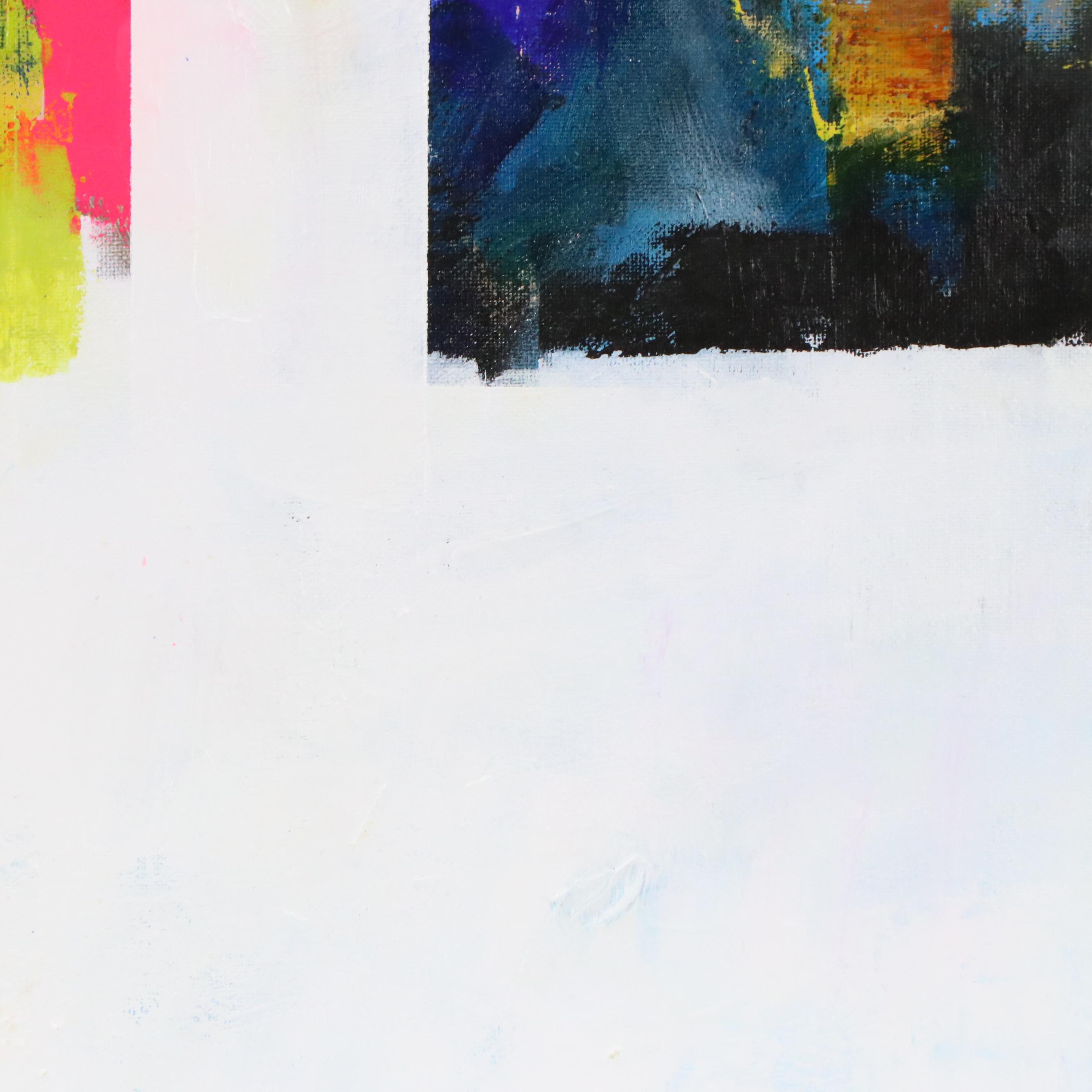 Milagros Pongo Mixed Media Painting "Brige," 21st Century