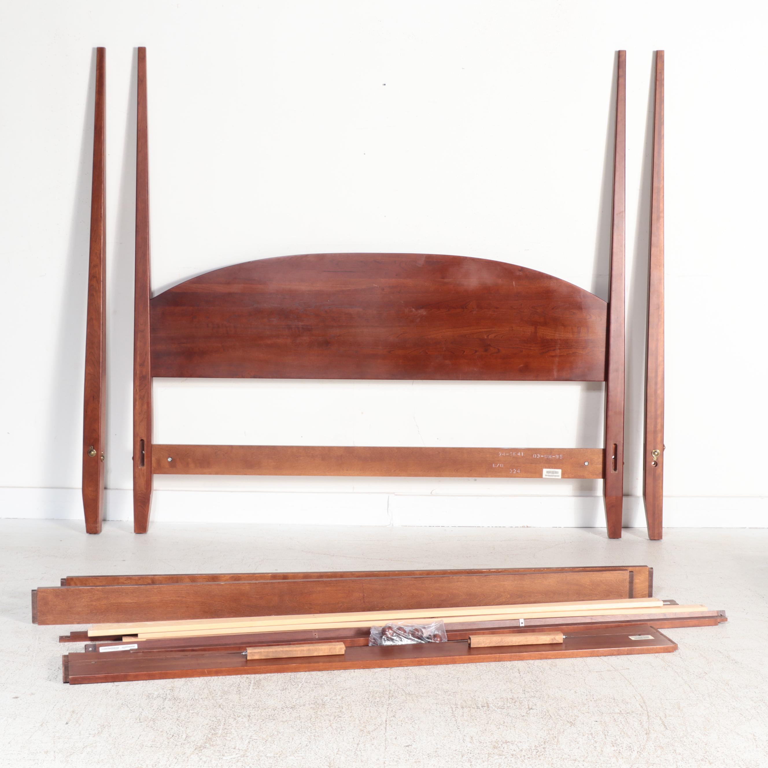 Ethan Allen Cherry American Impressions Canopy Bed with Side Tables