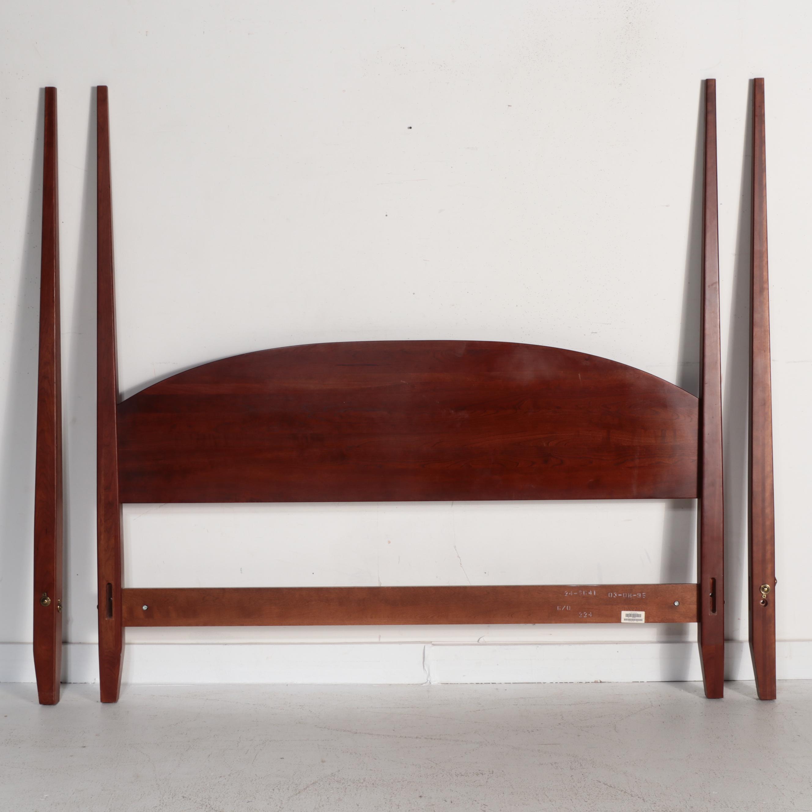 Ethan Allen Cherry American Impressions Canopy Bed with Side Tables