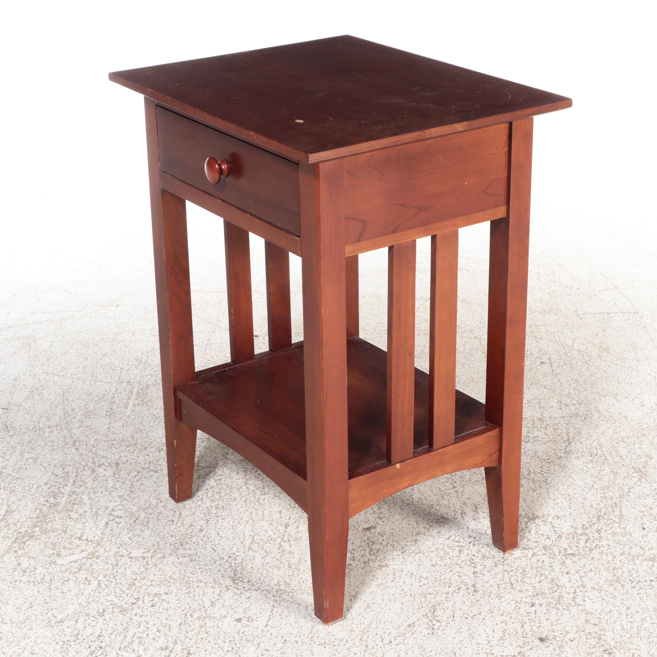 Ethan Allen Cherry American Impressions Canopy Bed with Side Tables