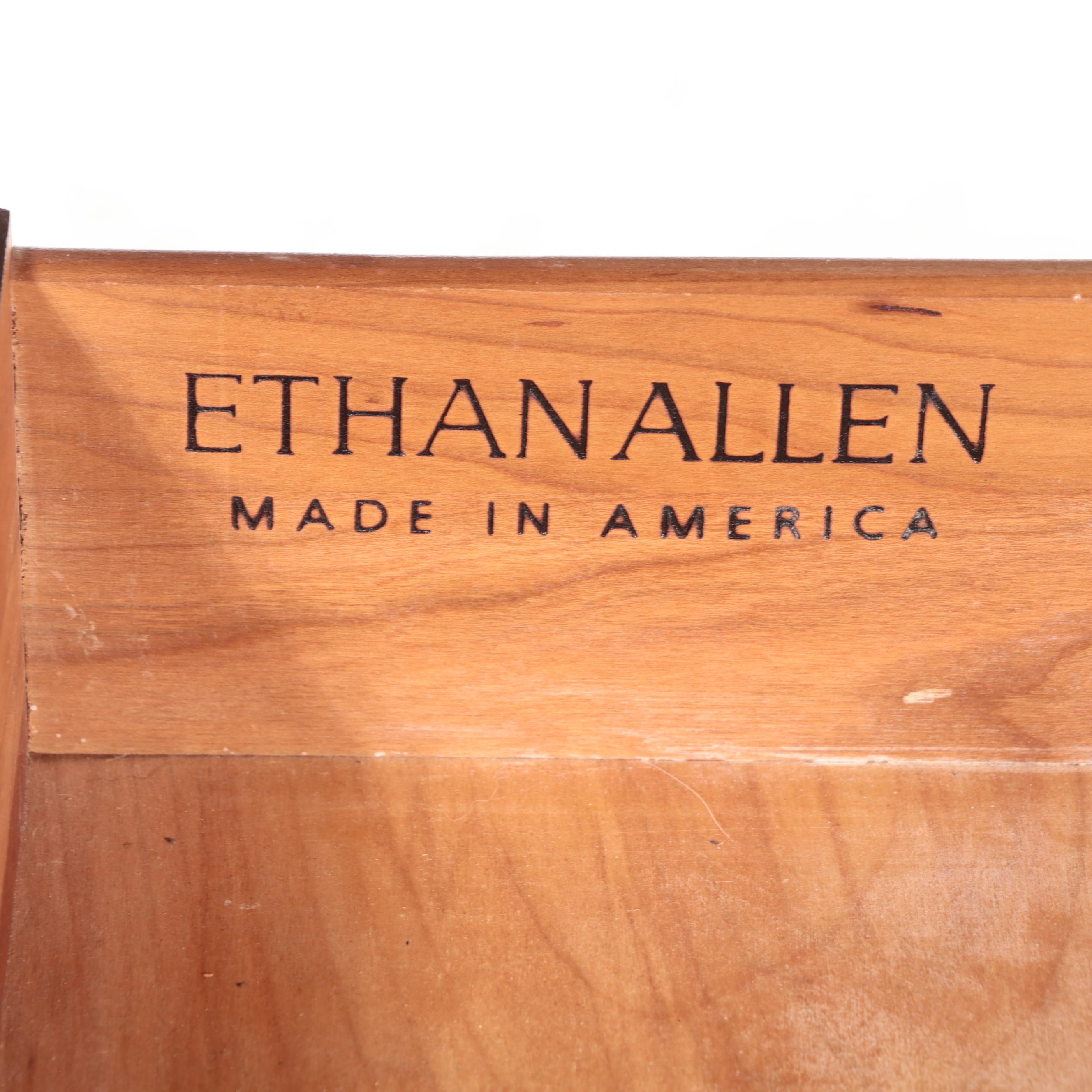 Ethan Allen Cherry American Impressions Canopy Bed with Side Tables