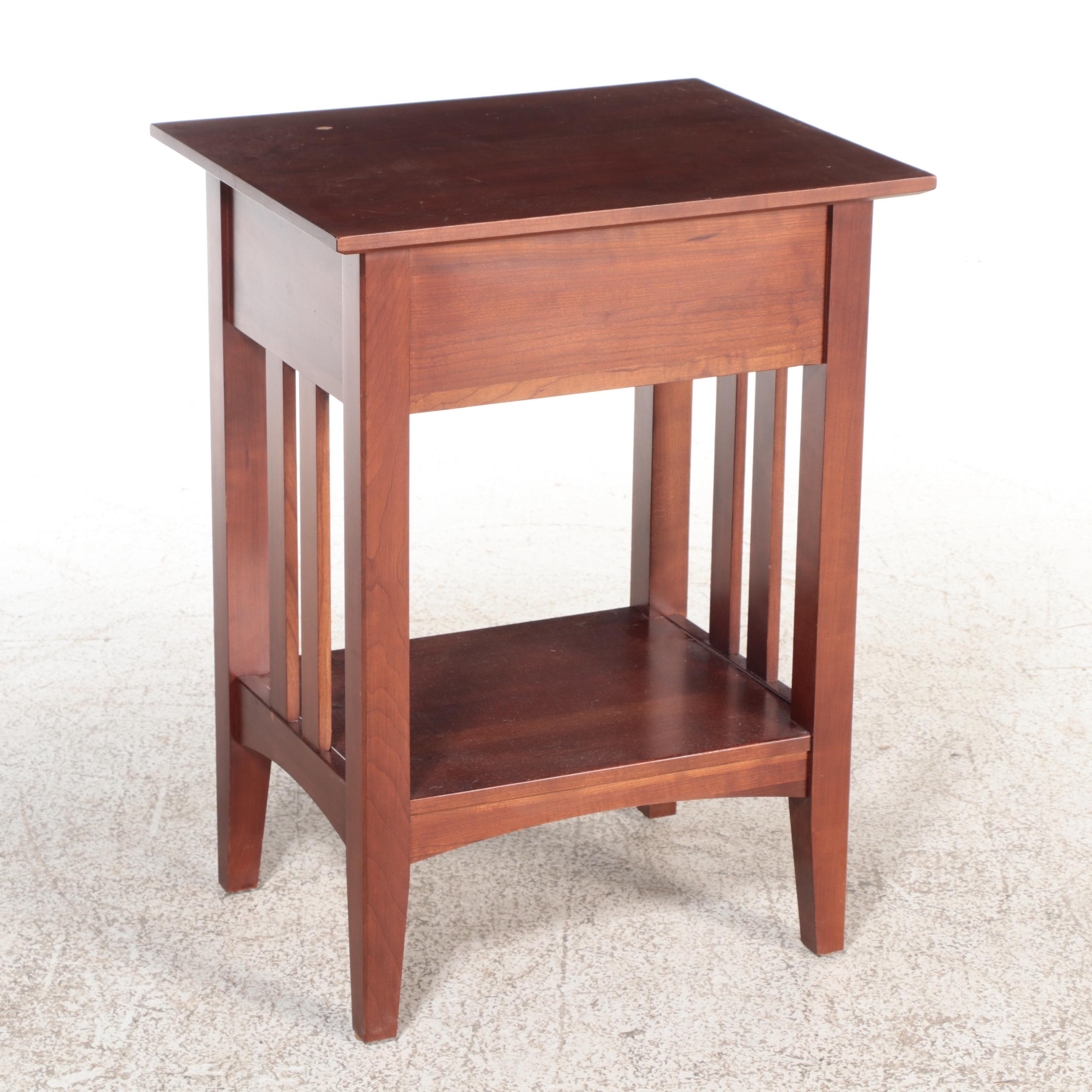 Ethan Allen Cherry American Impressions Canopy Bed with Side Tables