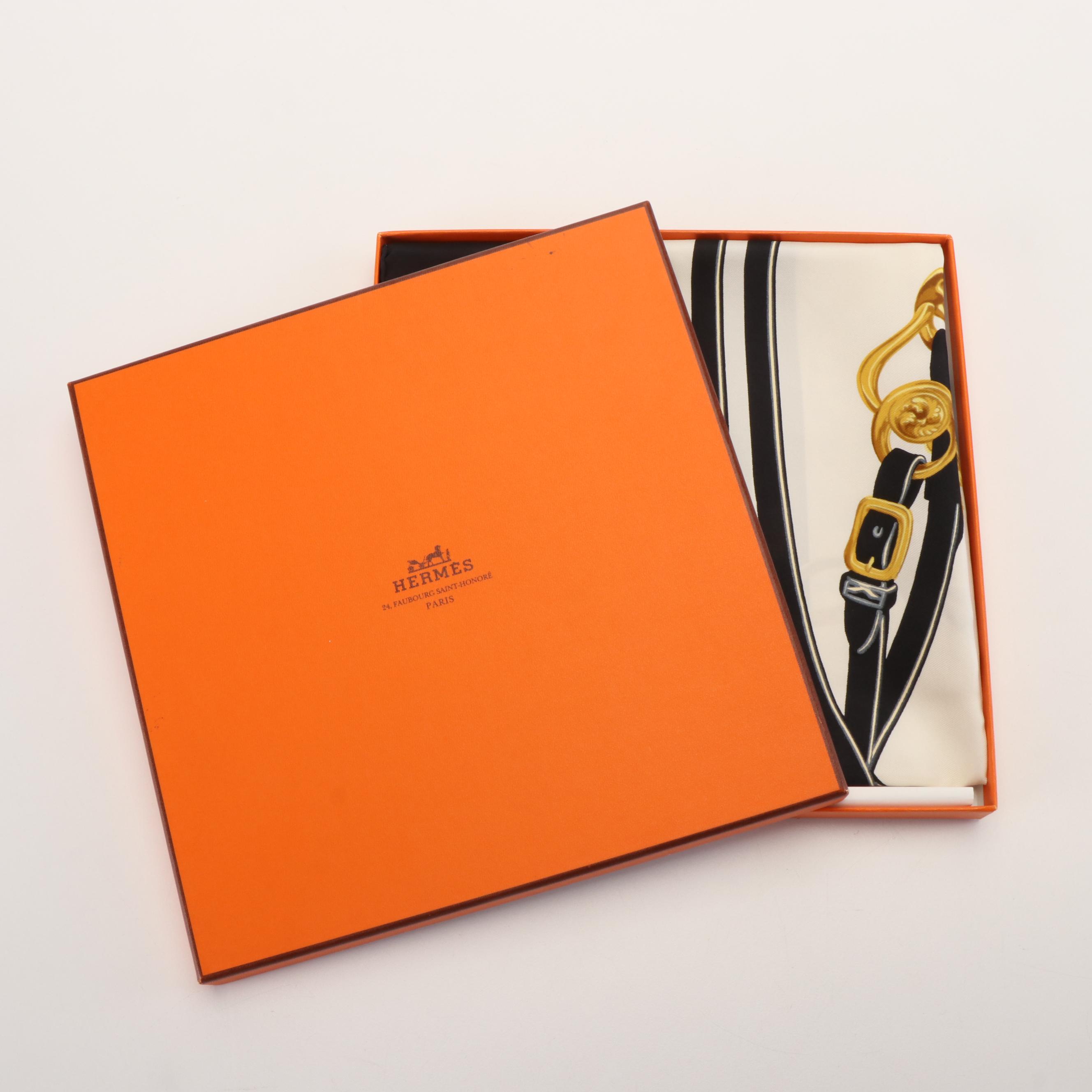 Hermès "Brides De Gala" Silk Twill Scarf 90 with Box