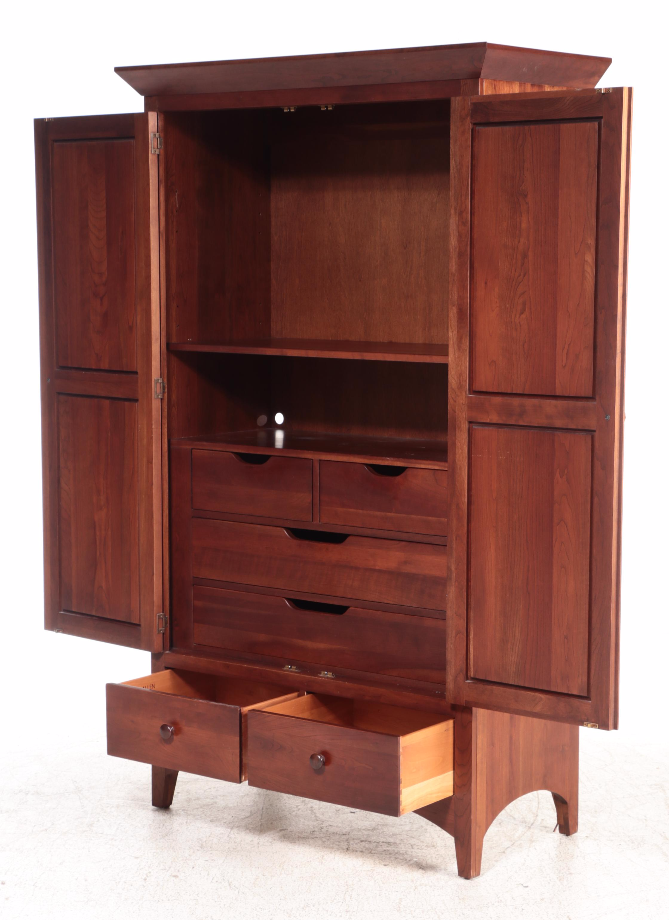 Ethan Allen "American Impressions" Cherrywood Wardrobe, Late 20th Century