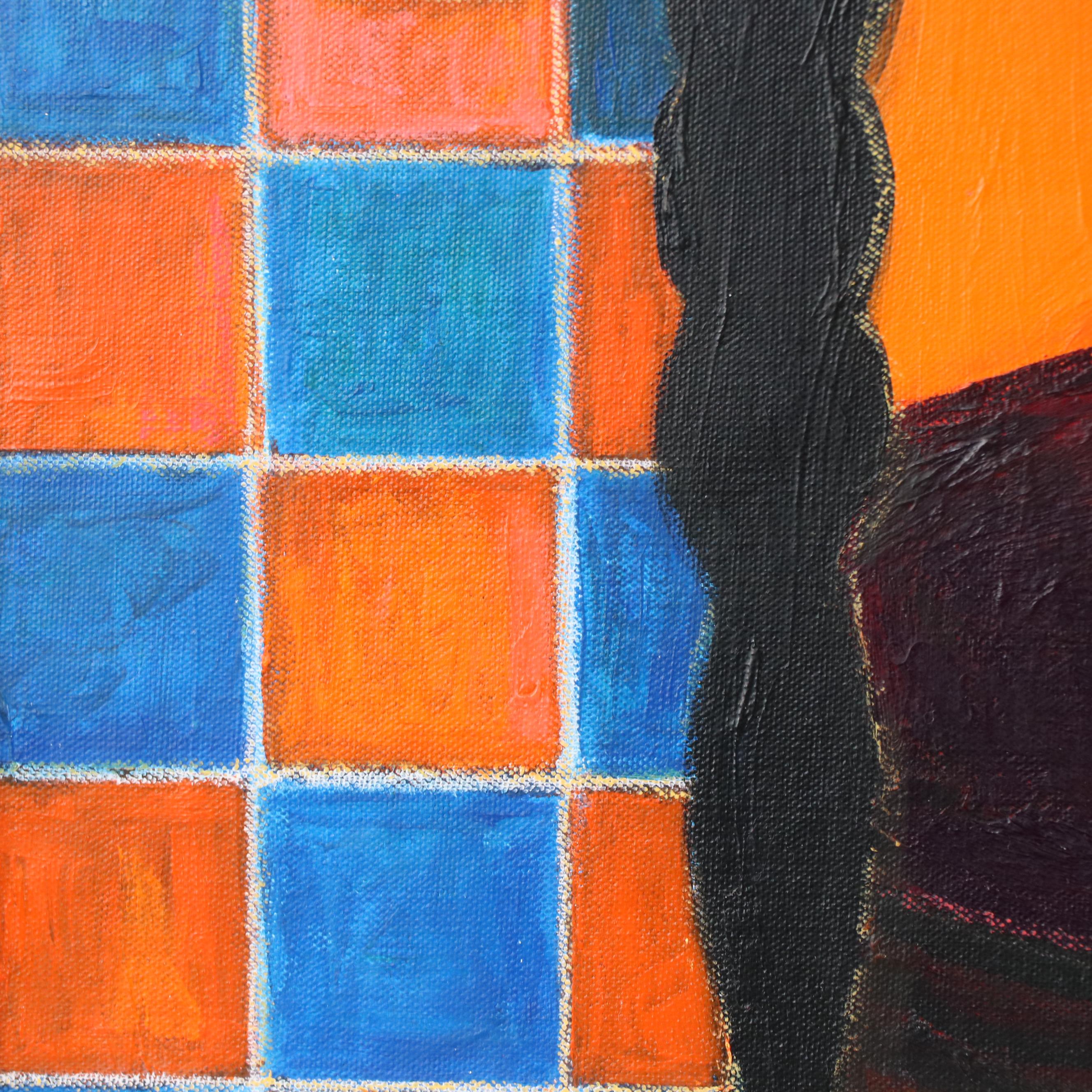 Itzchak Tarkay Cafe Scene Dimensional Mixed Media Painting