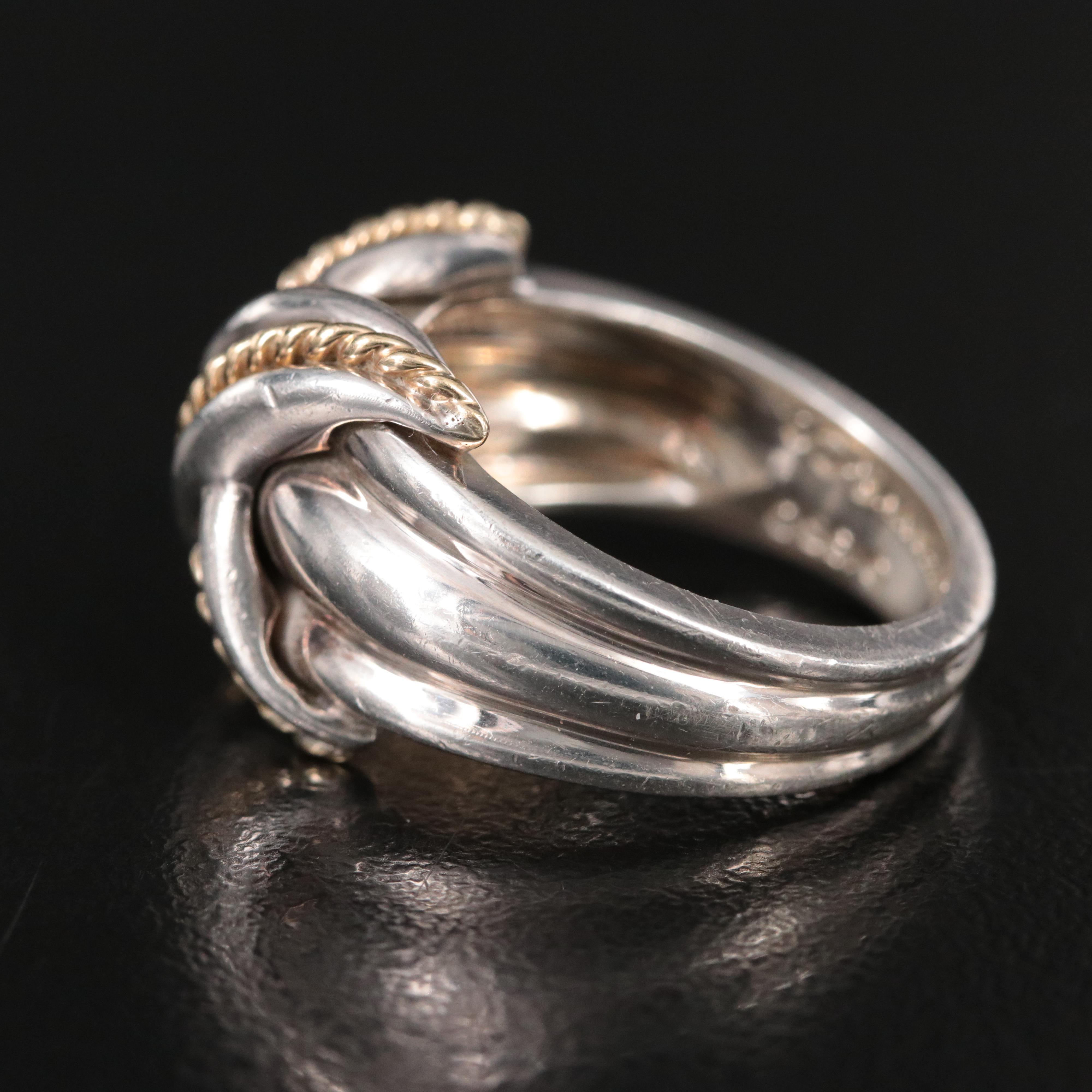 Tiffany & Co. Signature X Sterling and 18K Ring