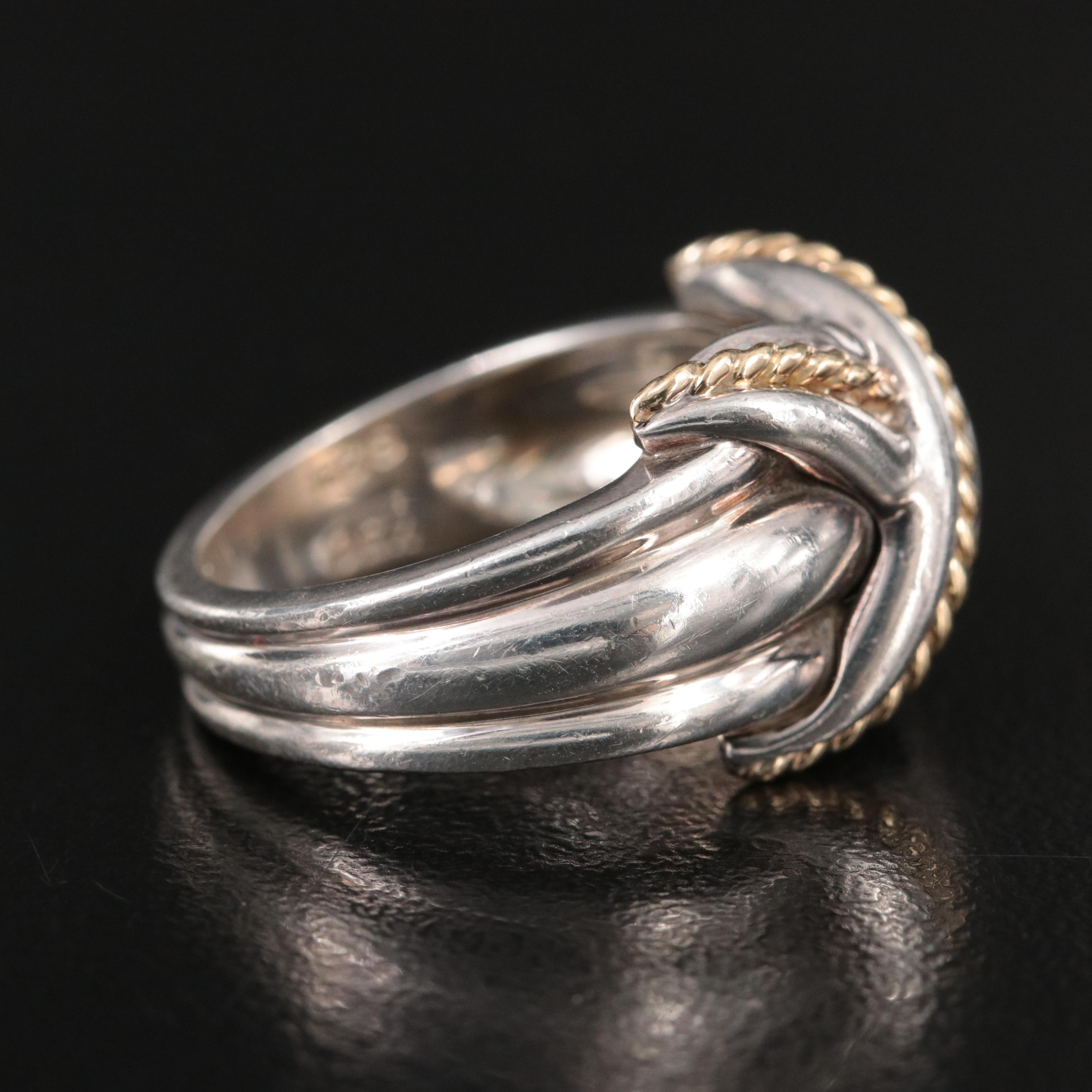 Tiffany & Co. Signature X Sterling and 18K Ring