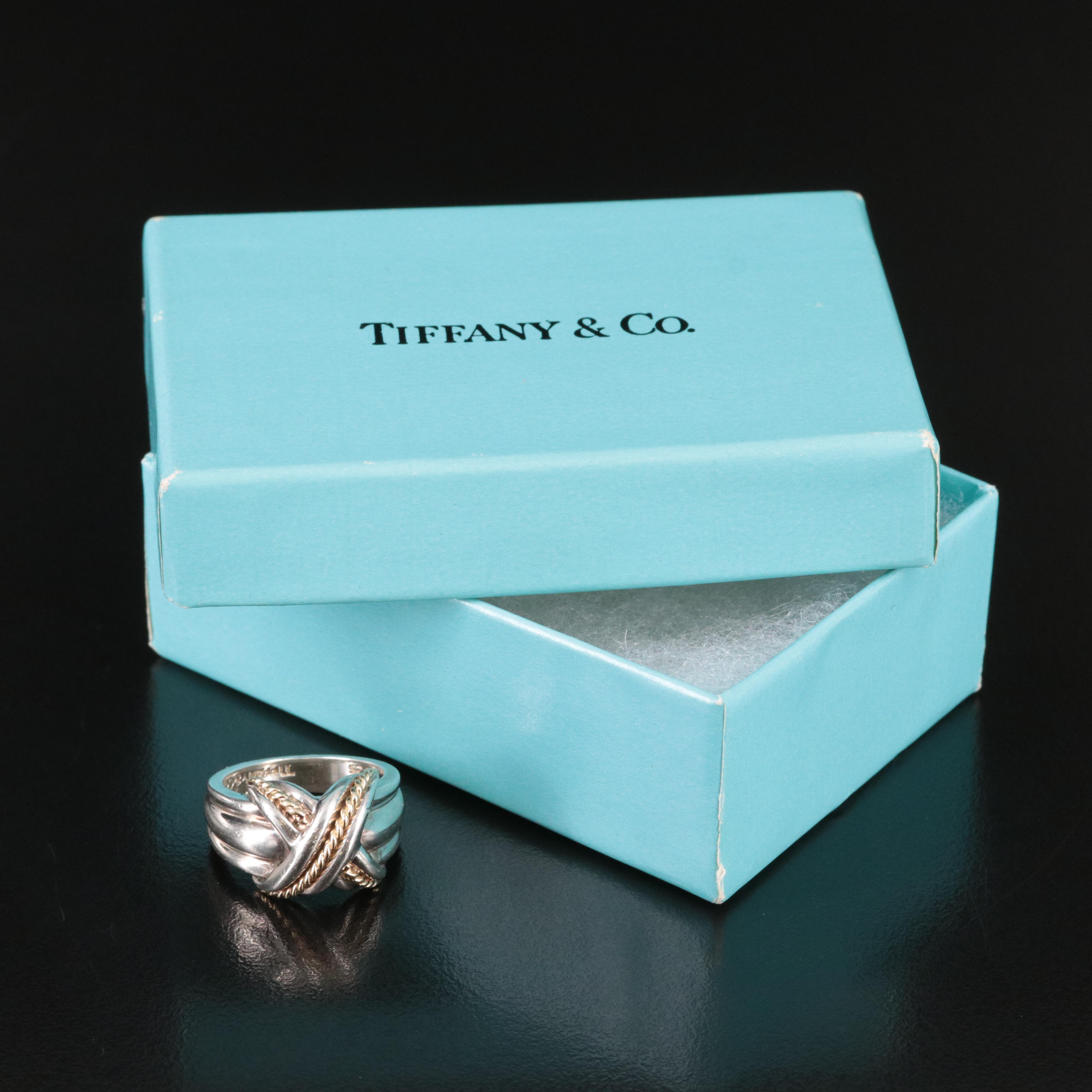 Tiffany & Co. Signature X Sterling and 18K Ring