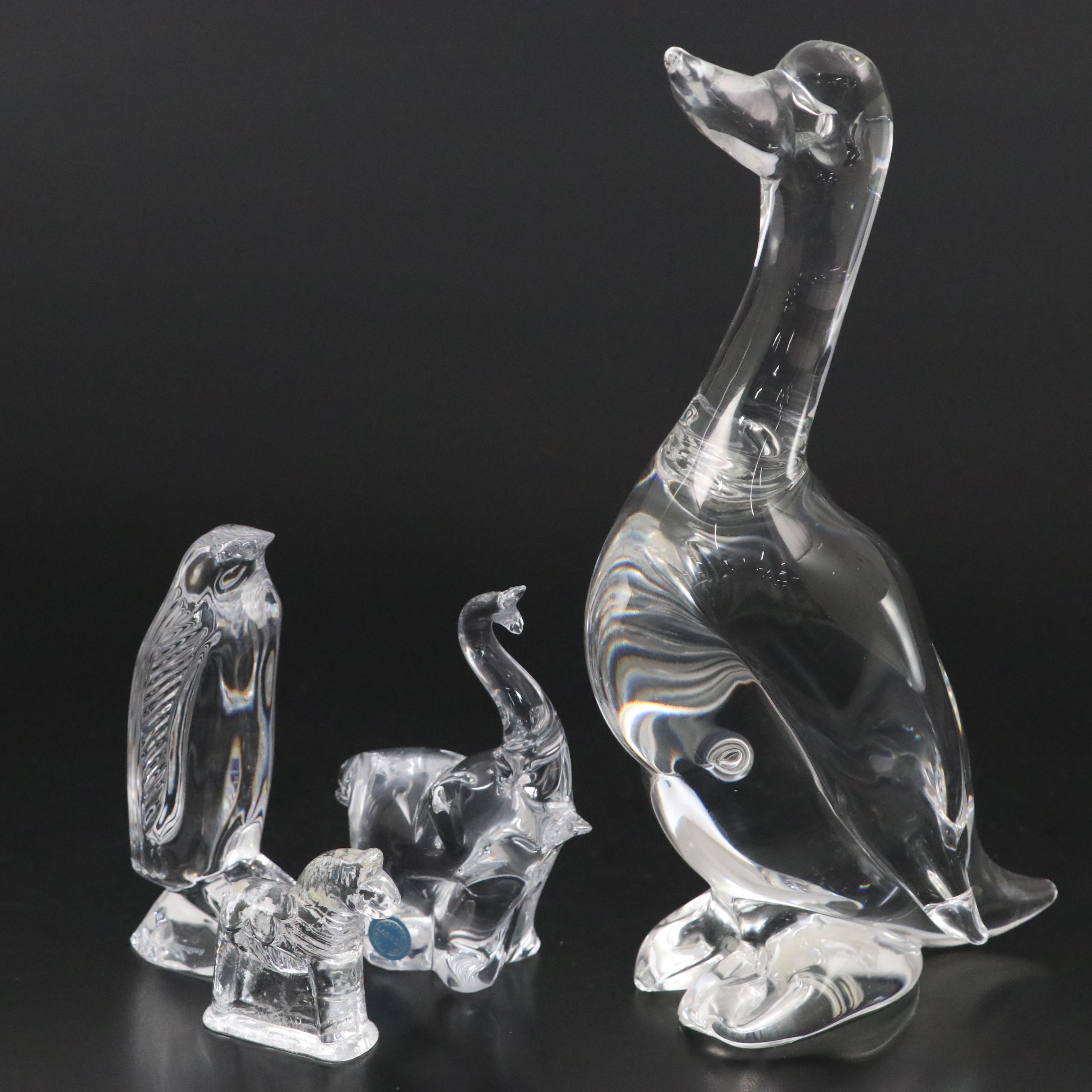 Waterford Crystal "Penguin" Figurine and More Crystal Animal Figurines