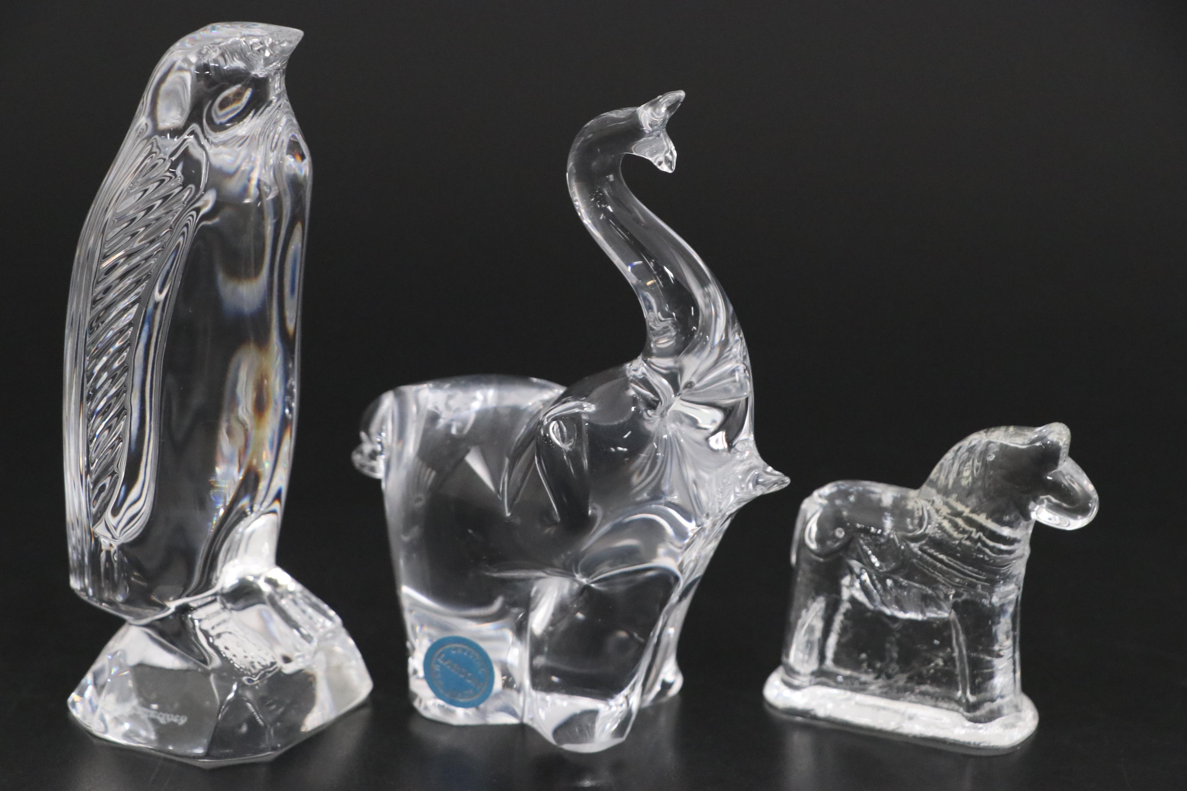Waterford Crystal "Penguin" Figurine and More Crystal Animal Figurines