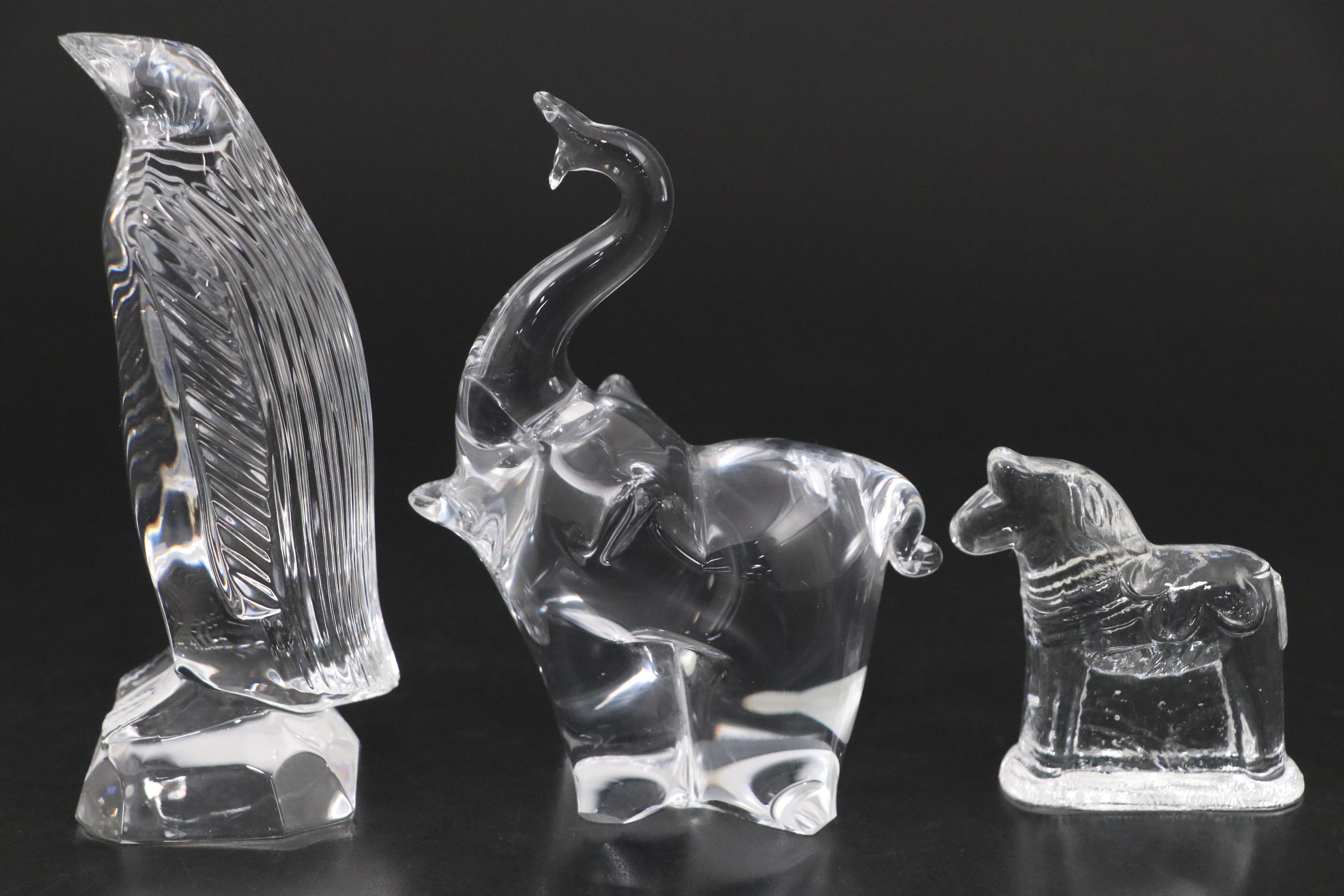Waterford Crystal "Penguin" Figurine and More Crystal Animal Figurines
