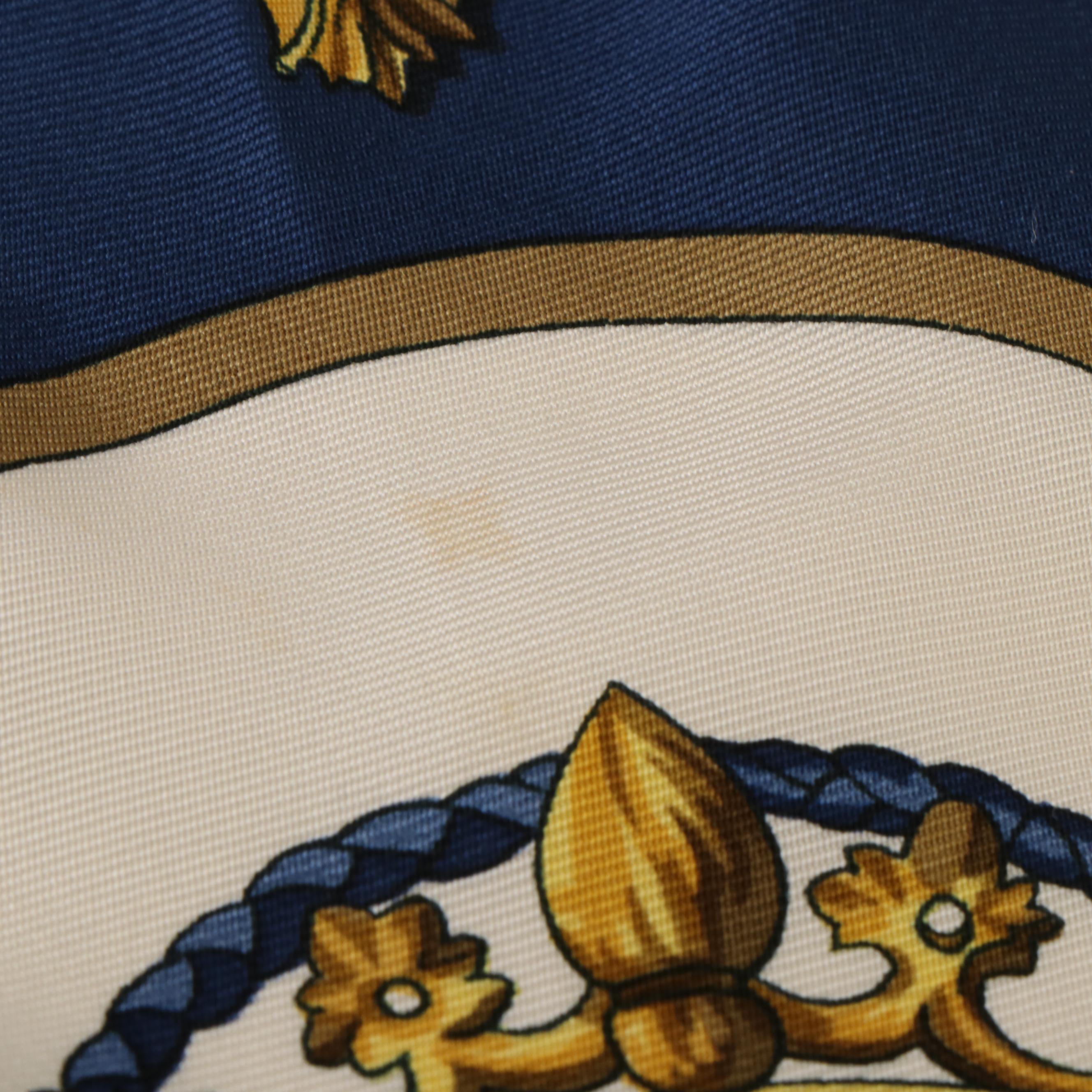 Hermès Early Issue "Les Cles" Silk Twill Scarf 90 with Box