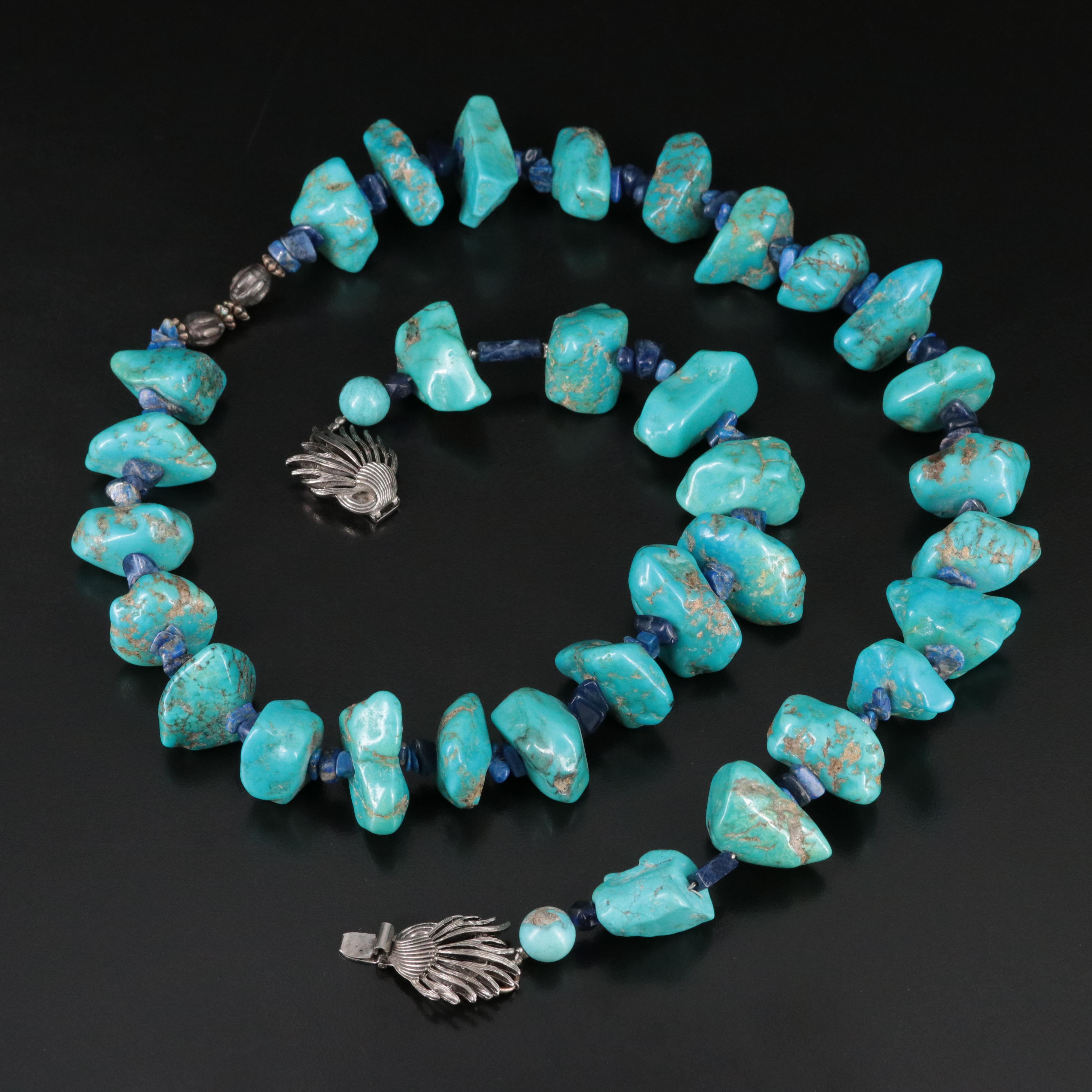 Turquoise, Sodalite and Lapis Lazuli Necklace