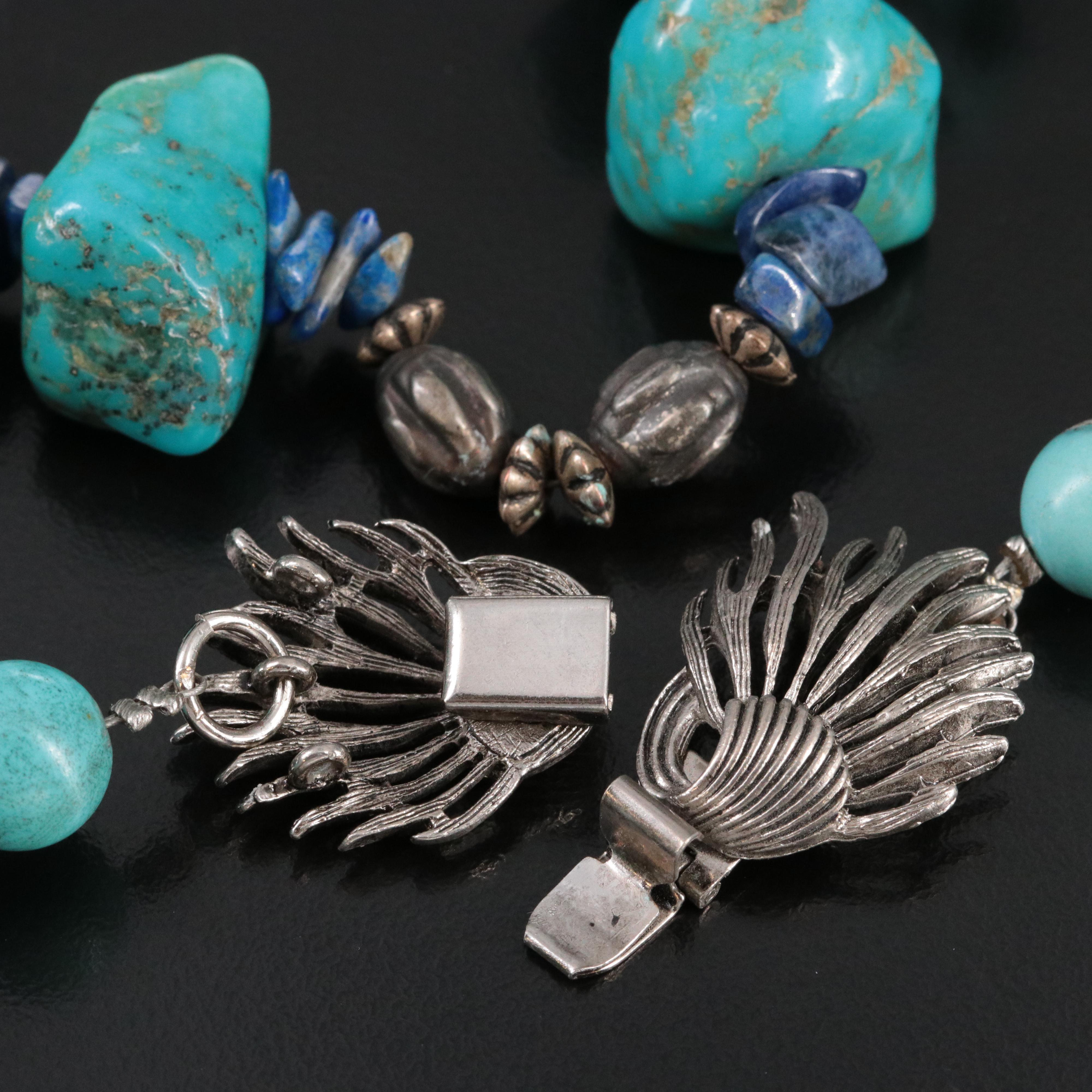 Turquoise, Sodalite and Lapis Lazuli Necklace