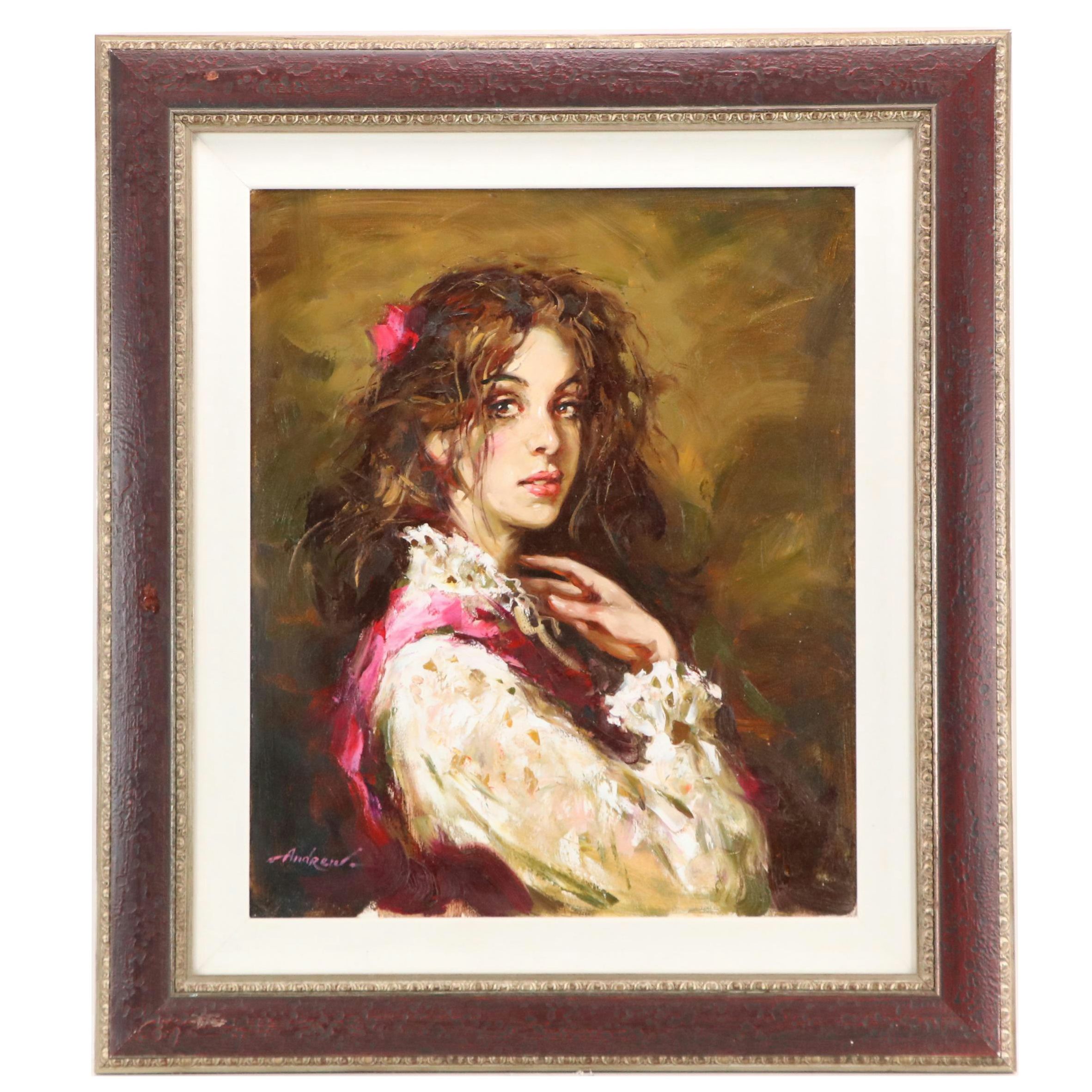Andrew Atroshenko Oil Painting "Christina"