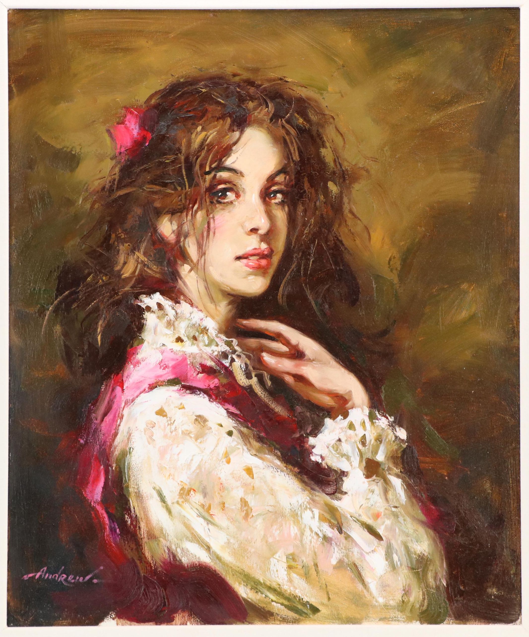 Andrew Atroshenko Oil Painting "Christina"