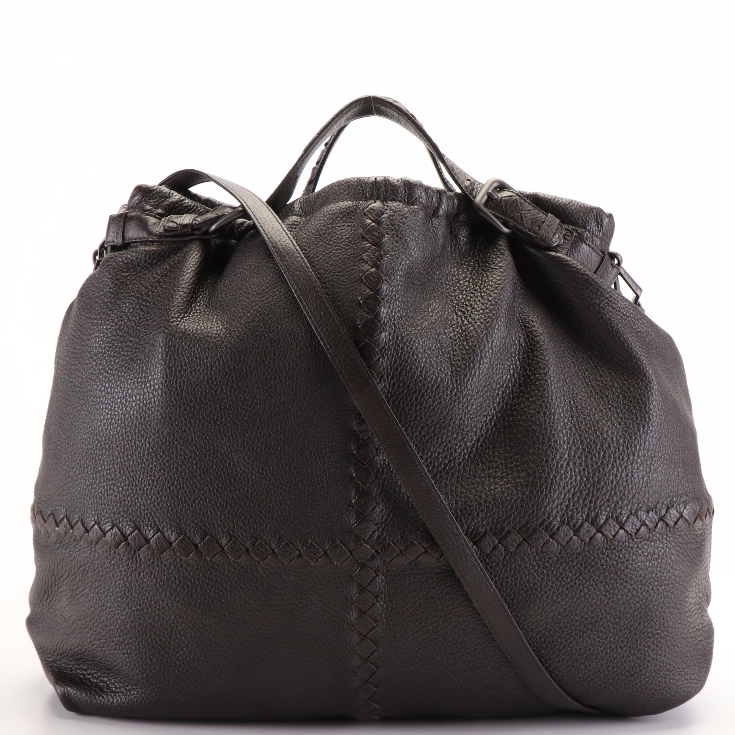 Bottega Veneta Cervo Deerskin Intrecciato Trimmed Tote Bag
