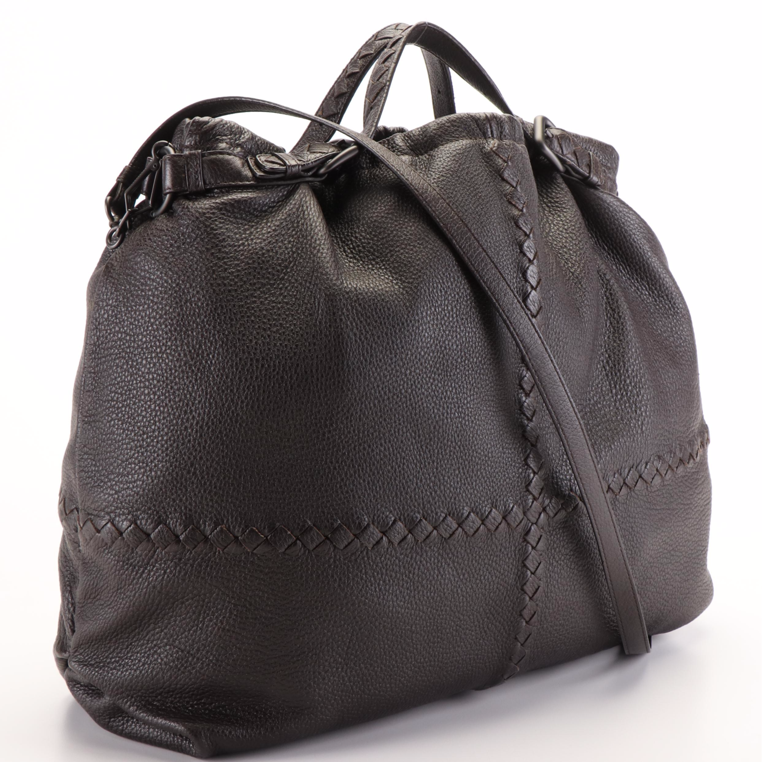 Bottega Veneta Cervo Deerskin Intrecciato Trimmed Tote Bag