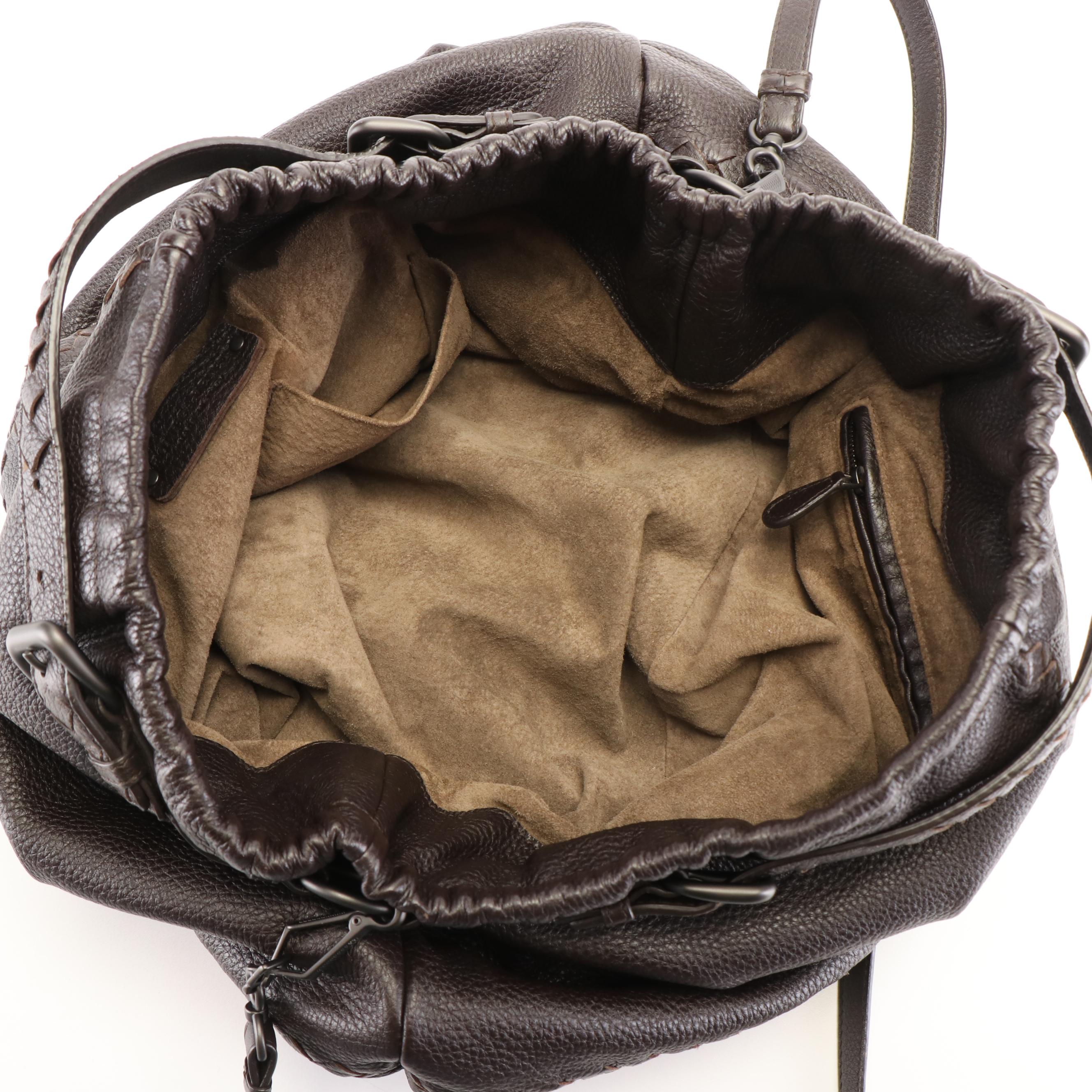 Bottega Veneta Cervo Deerskin Intrecciato Trimmed Tote Bag