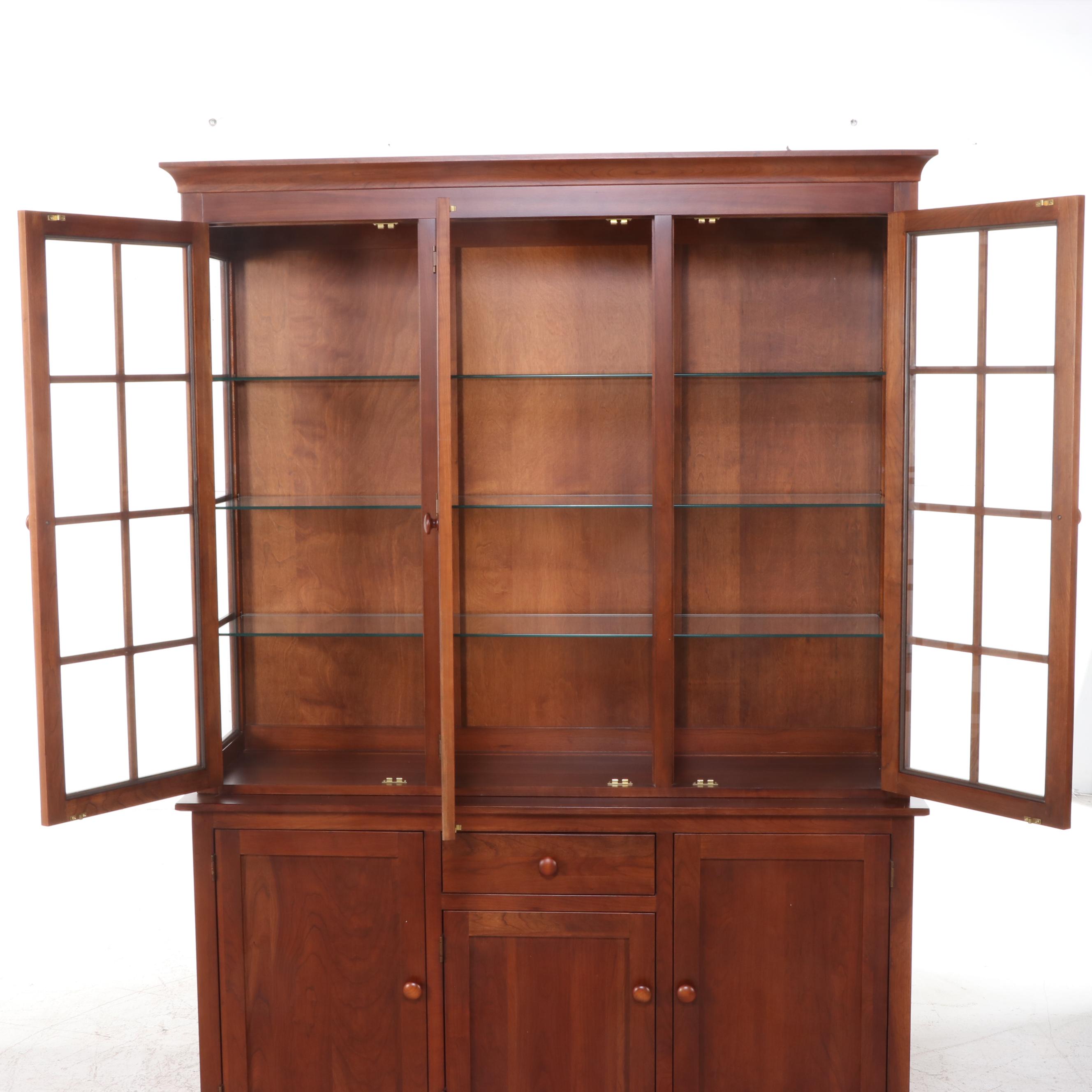 Ethan Allen American Impressions Cherry China Cabinet, Late 20th Century