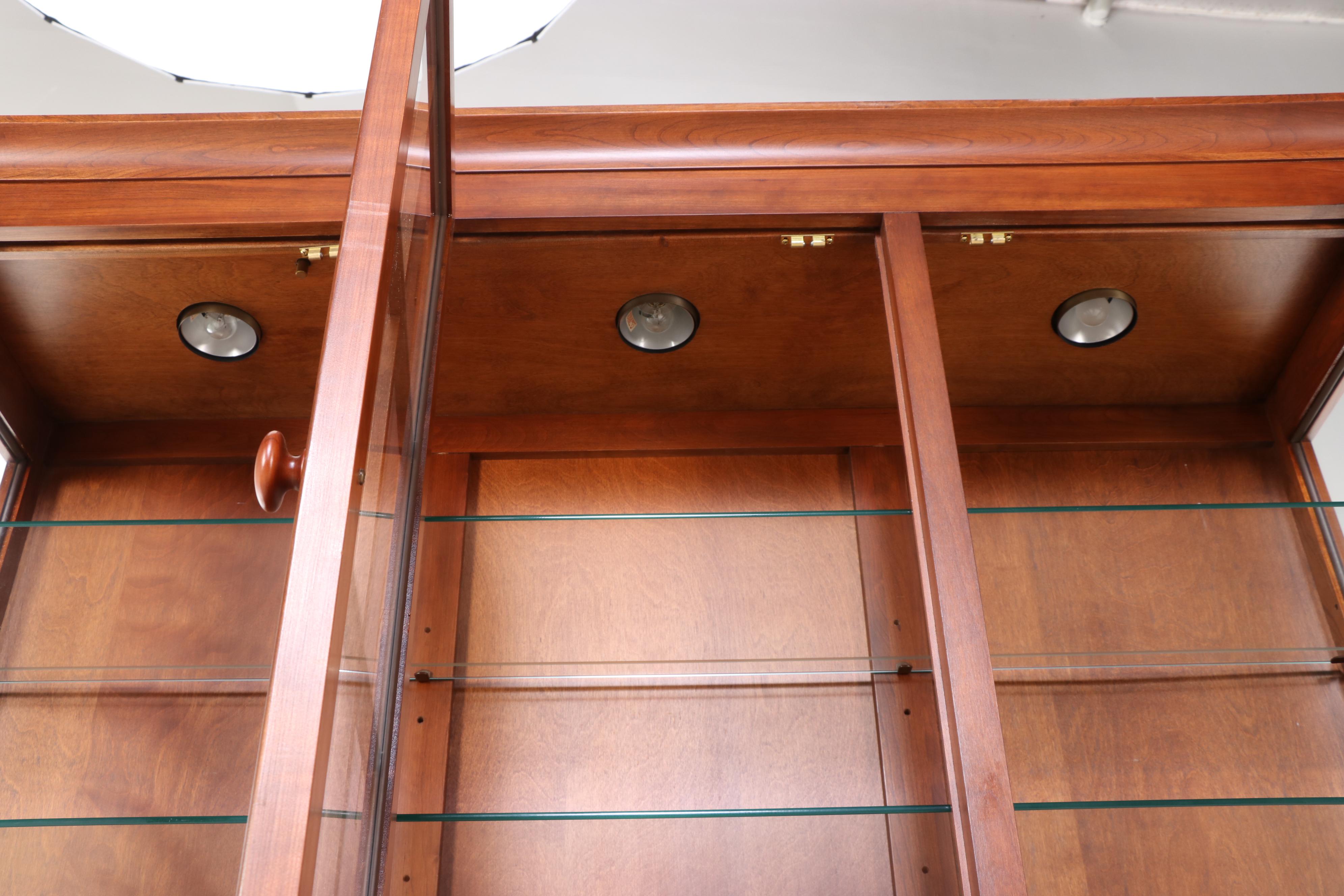 Ethan Allen American Impressions Cherry China Cabinet, Late 20th Century