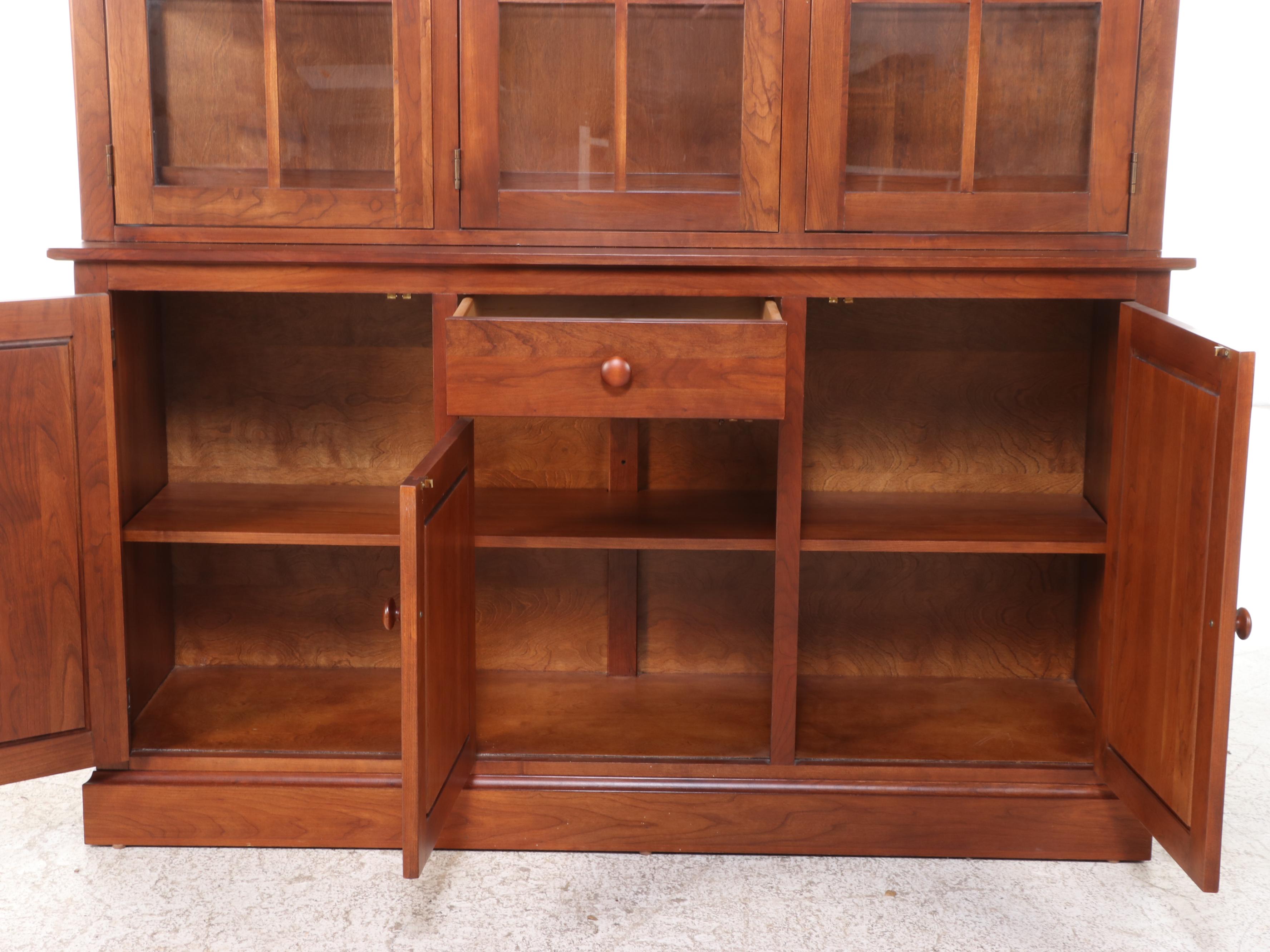 Ethan Allen American Impressions Cherry China Cabinet, Late 20th Century