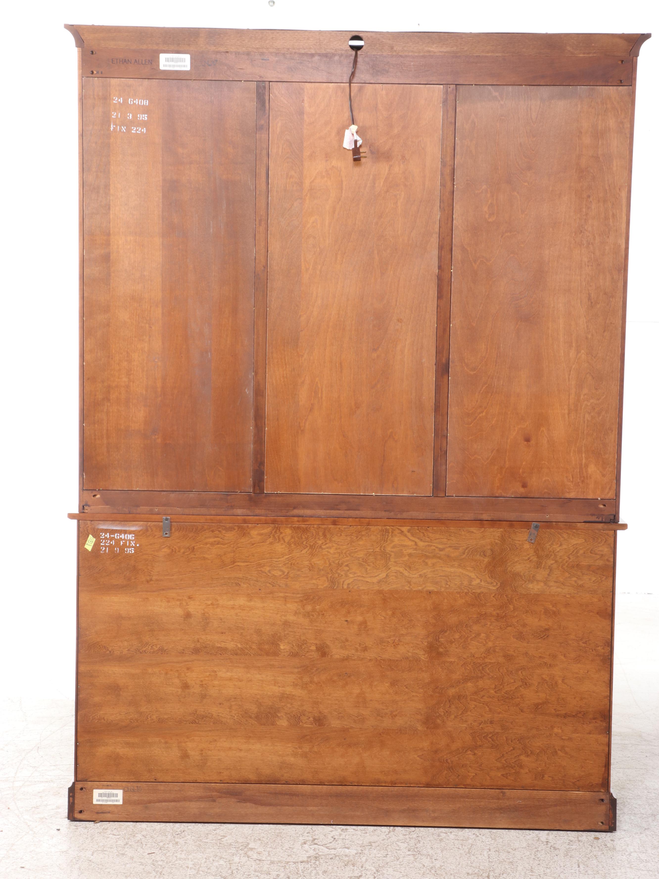 Ethan Allen American Impressions Cherry China Cabinet, Late 20th Century