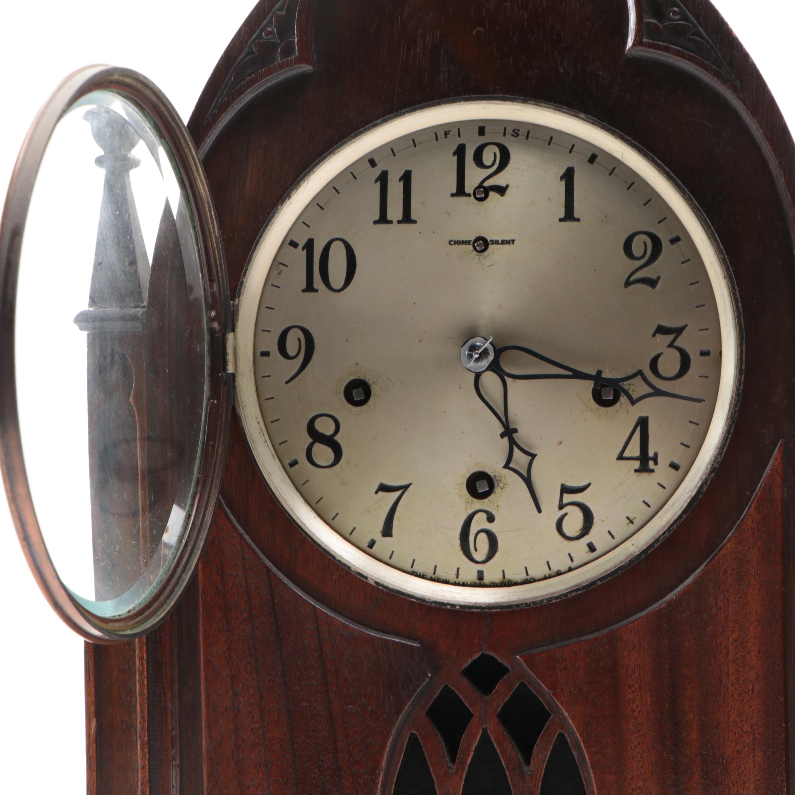 New Haven Clock Co. Cathedral Mantel Clock, Early to Mid-20th Century