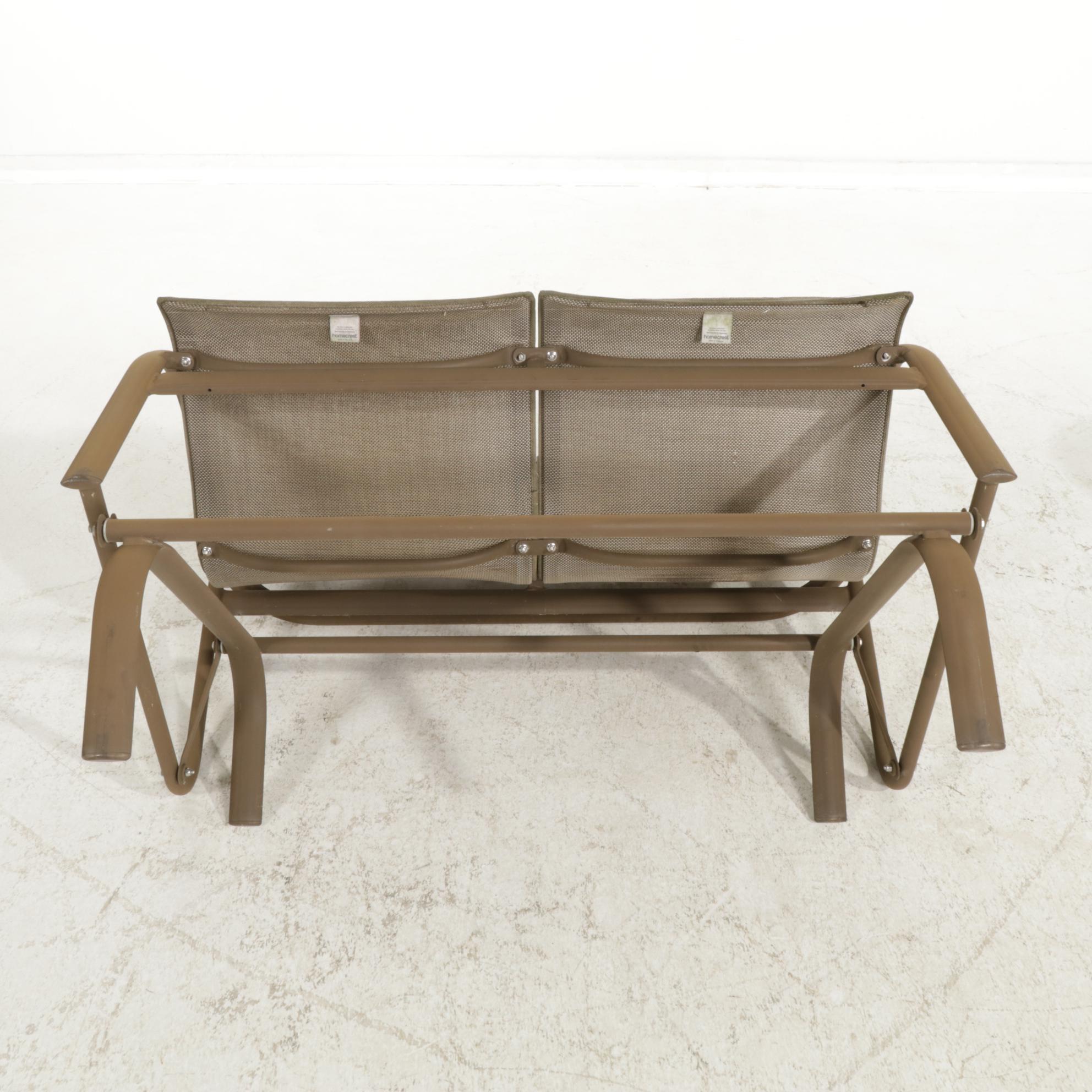 Homecrest Two-Seat Patio Glider and Side Table