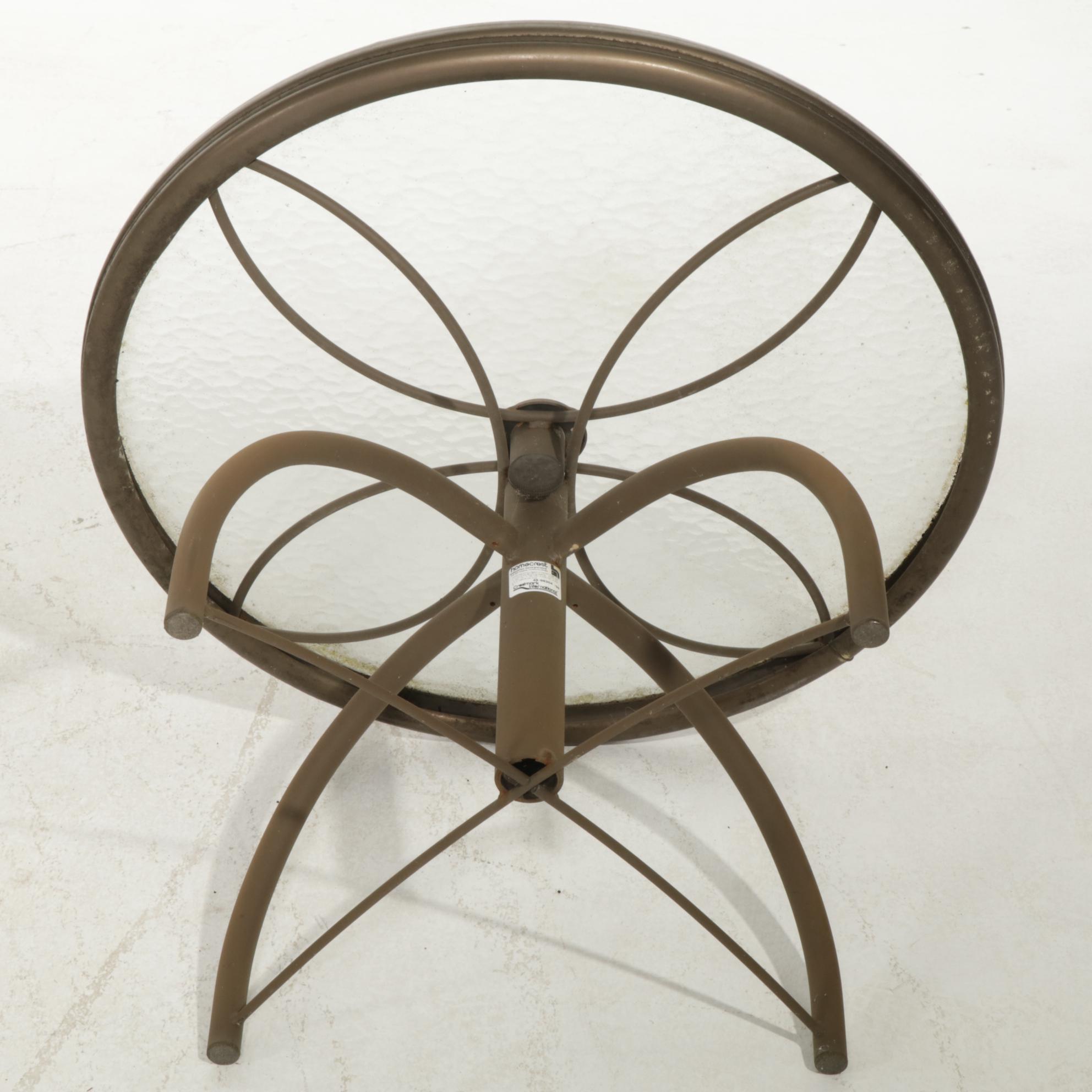 Homecrest Two-Seat Patio Glider and Side Table