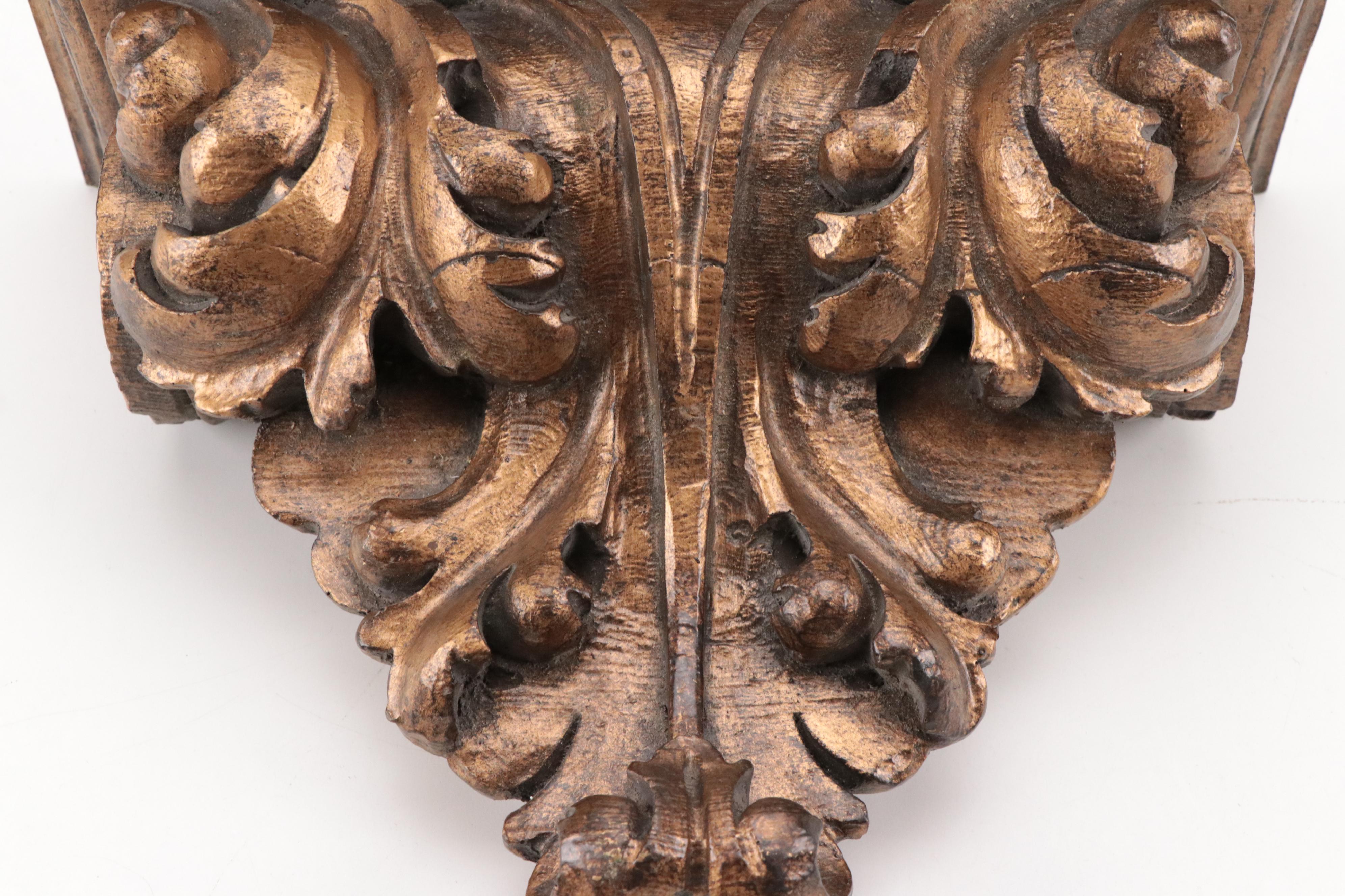 Spiral Candlesticks, Gilt Wood Corbel and Chinese Porcelain Terrine