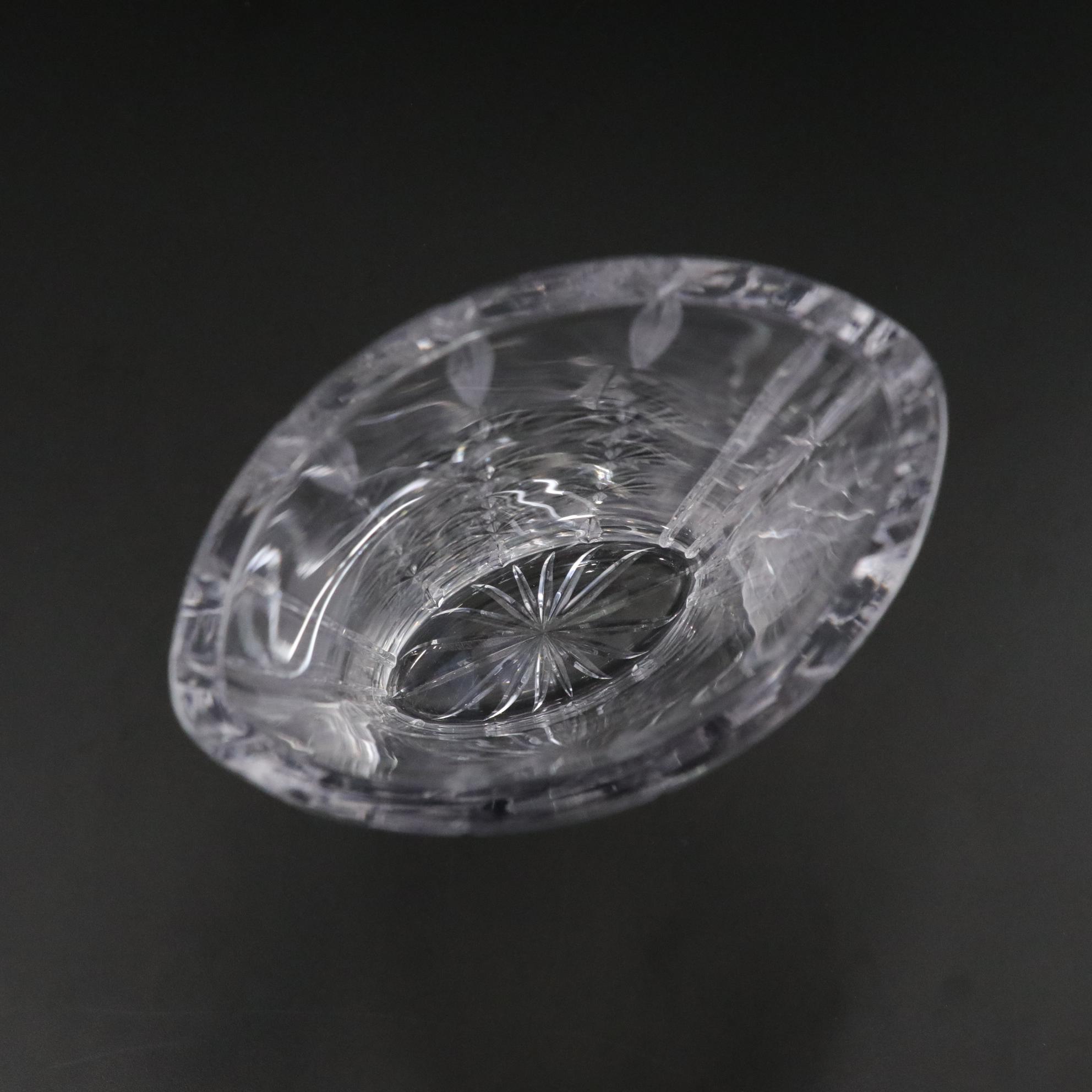 Baccarat Crystal Night Sky Motif Tall Oval Vase