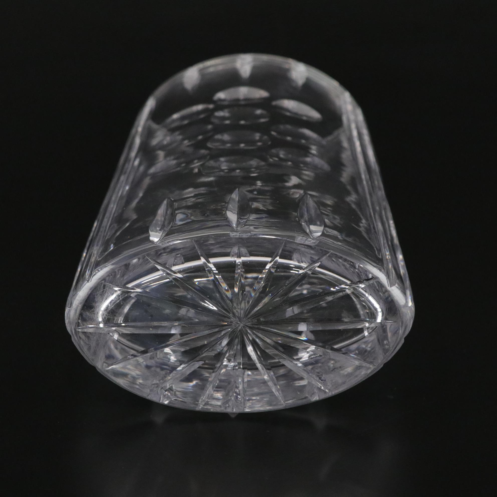 Baccarat Crystal Night Sky Motif Tall Oval Vase