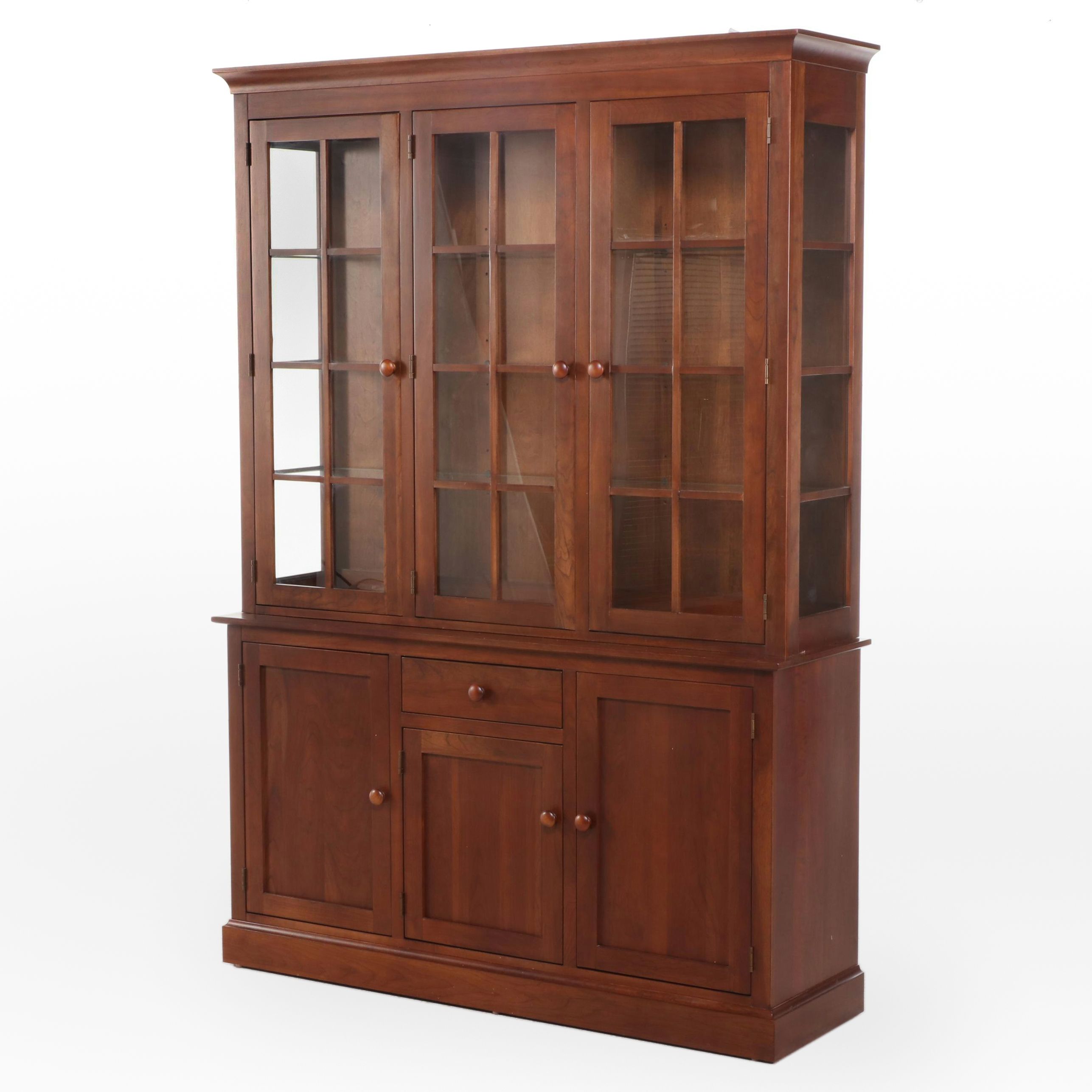 Ethan Allen American Impressions Cherry China Cabinet, Late 20th Century