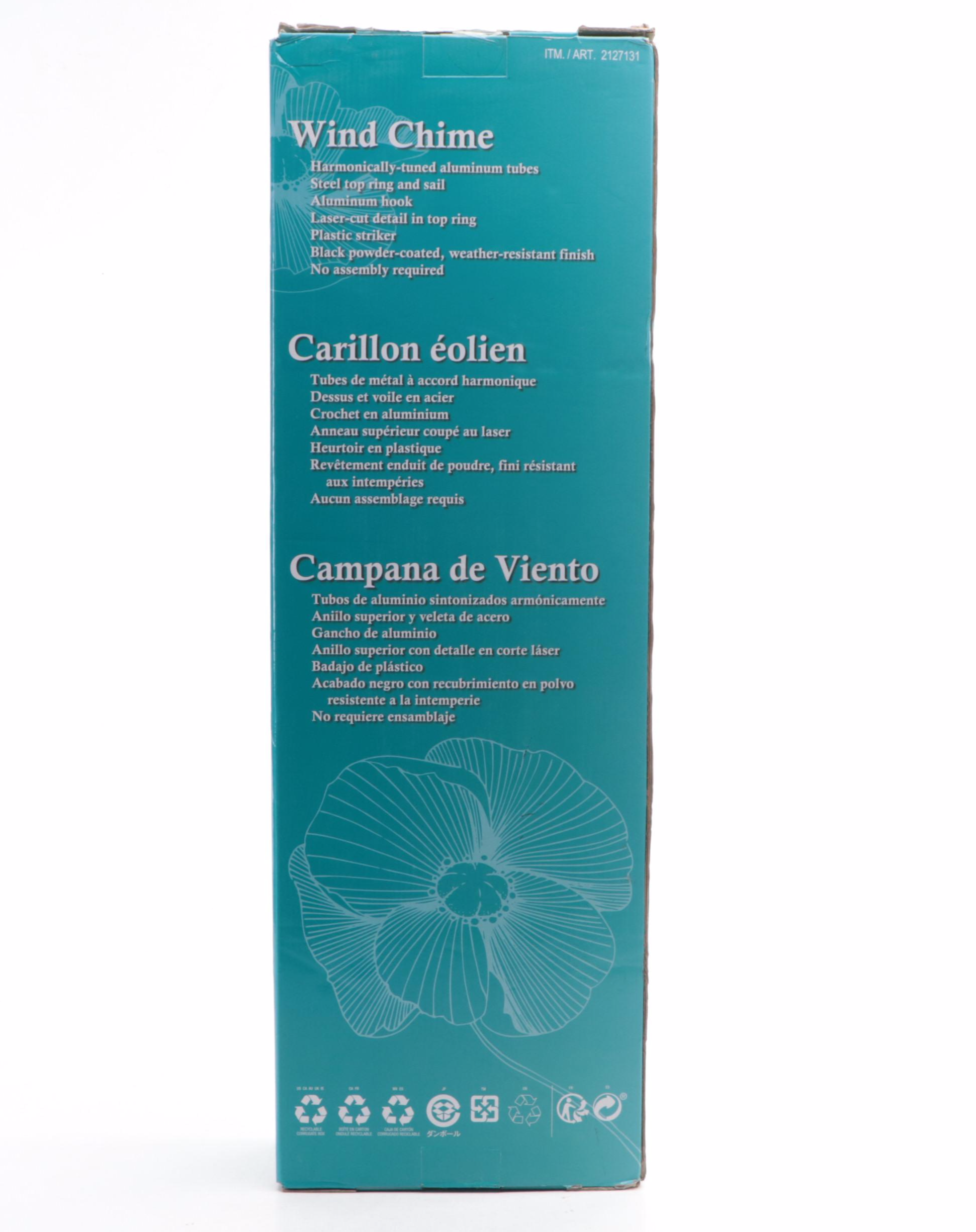 Black Metal Outdoor Harmonic Wind Chime