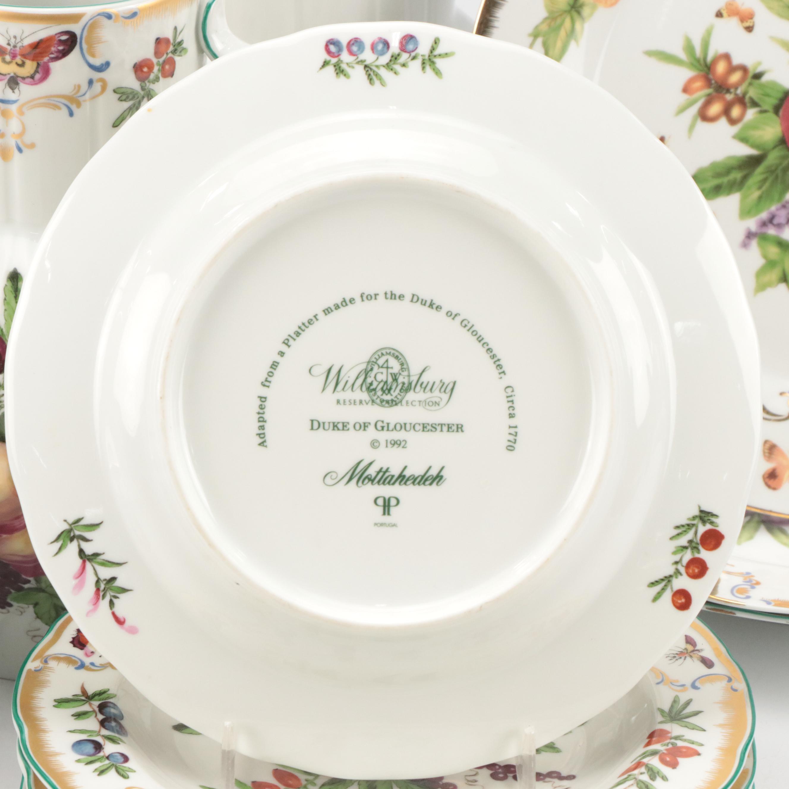 Mottahedeh for Williamsburg "Duke of Gloucester" and I. Godinger & Co.Tableware