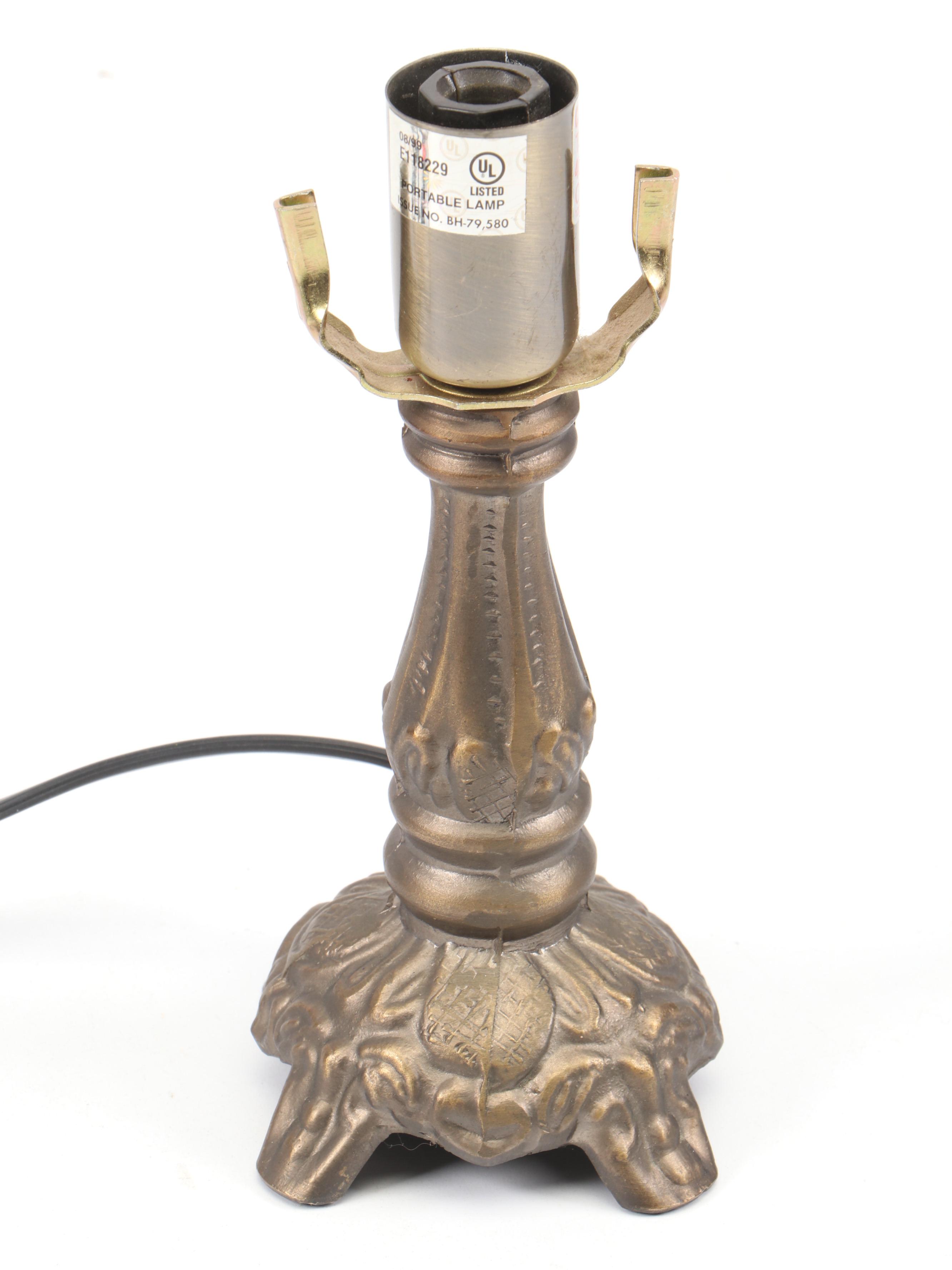 Cast Metal Table Lamp with Queen Elizabeth II Commemorative Magazine and Décor