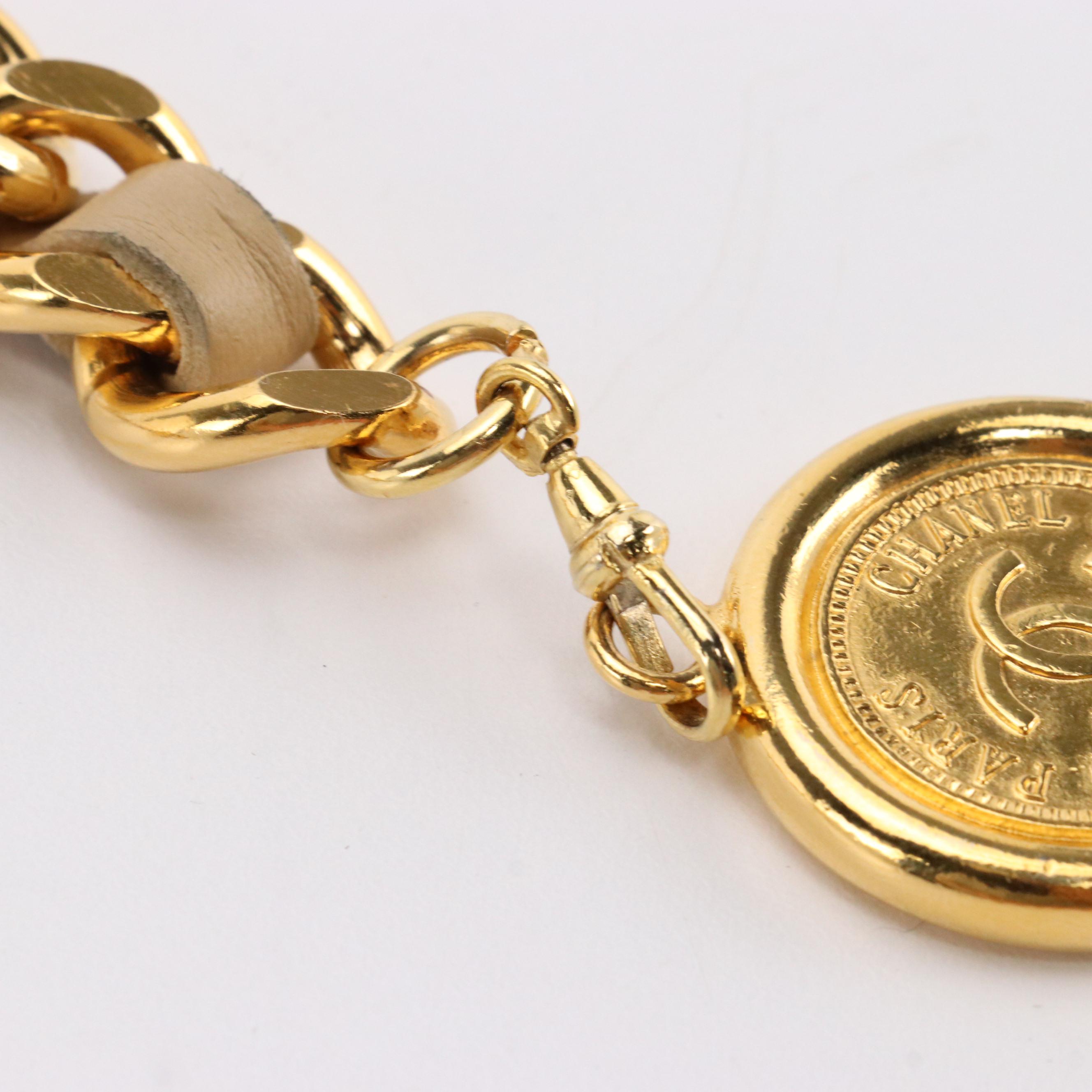 Chanel 31 Rue Cambon Medallion Interwoven Leather Chain Belt