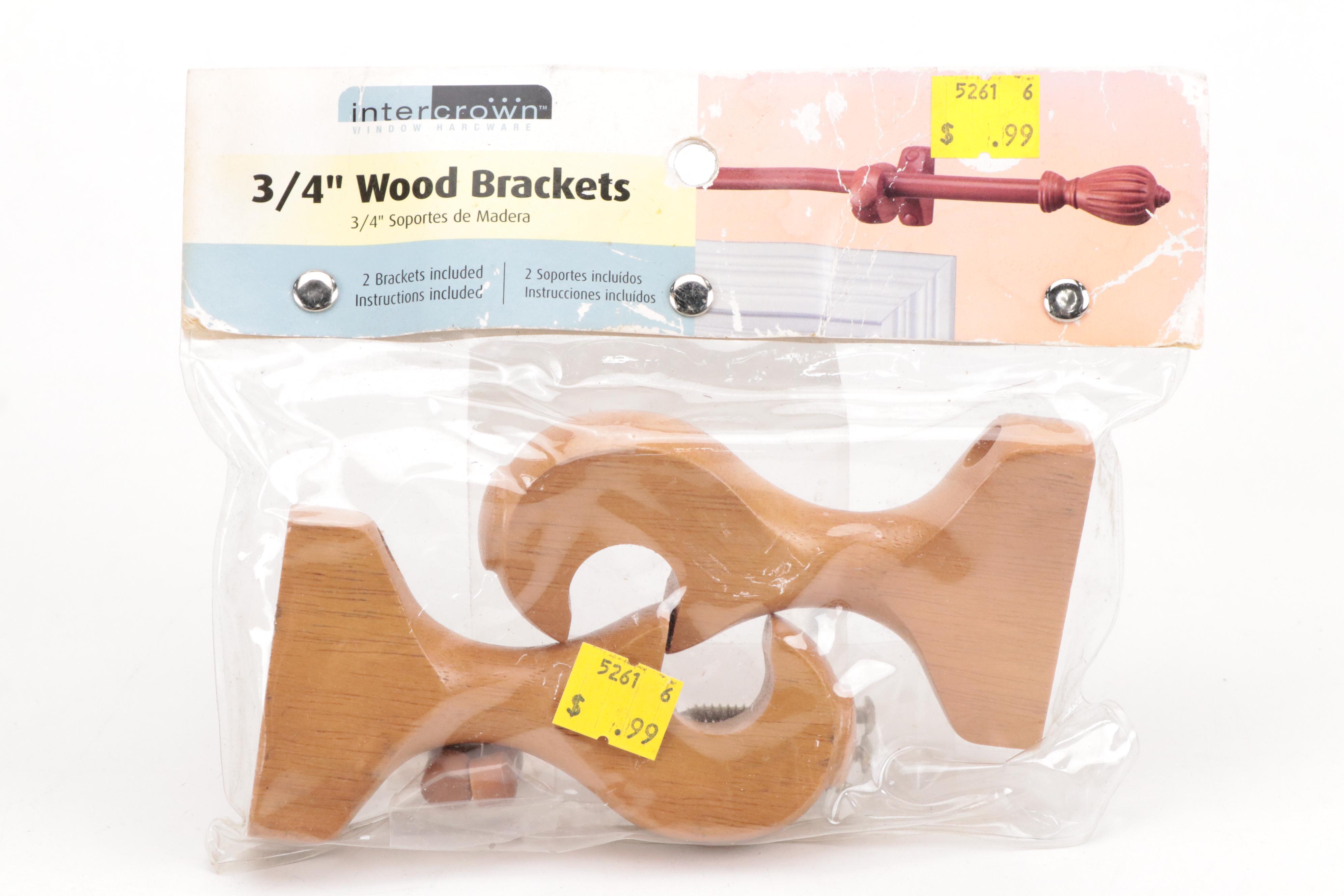 Wood Spindle Curtain Hold Back Hardware, Glass Light Shades and More Décor