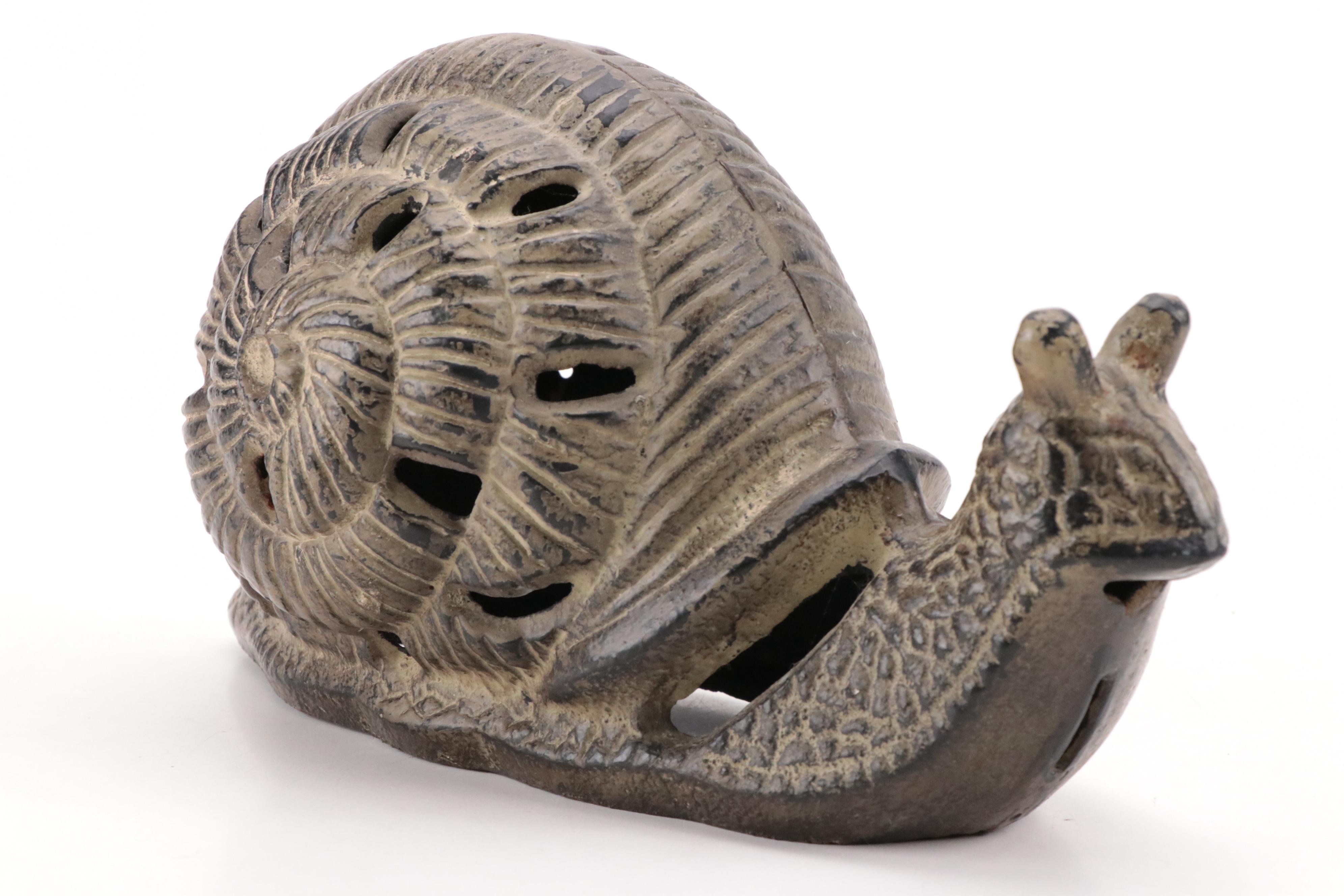 Cast Iron Snail Candle Lantern