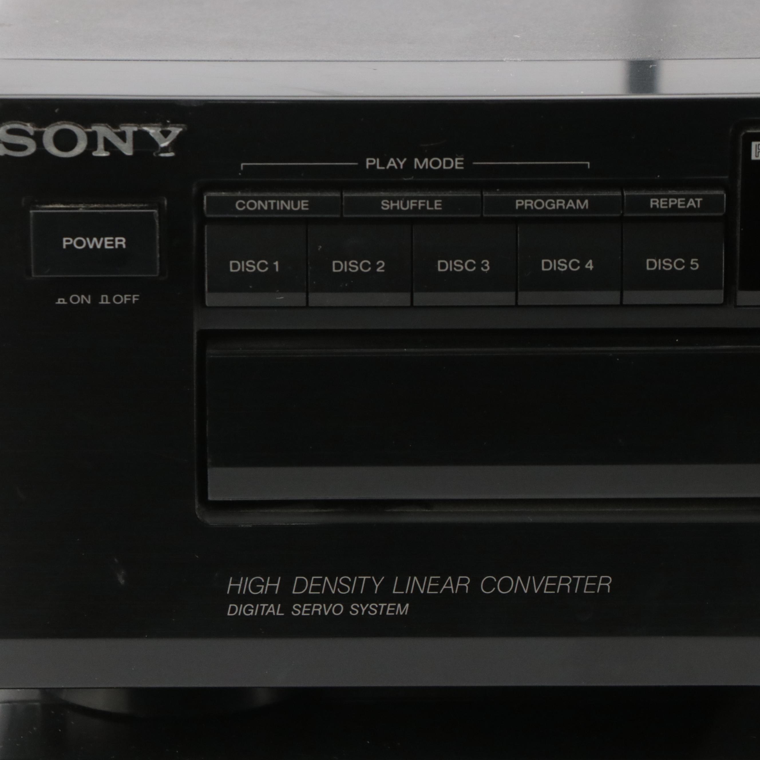 Sony STR-D990 A/V Control Center and CD-C325 Five-Disc CD Player