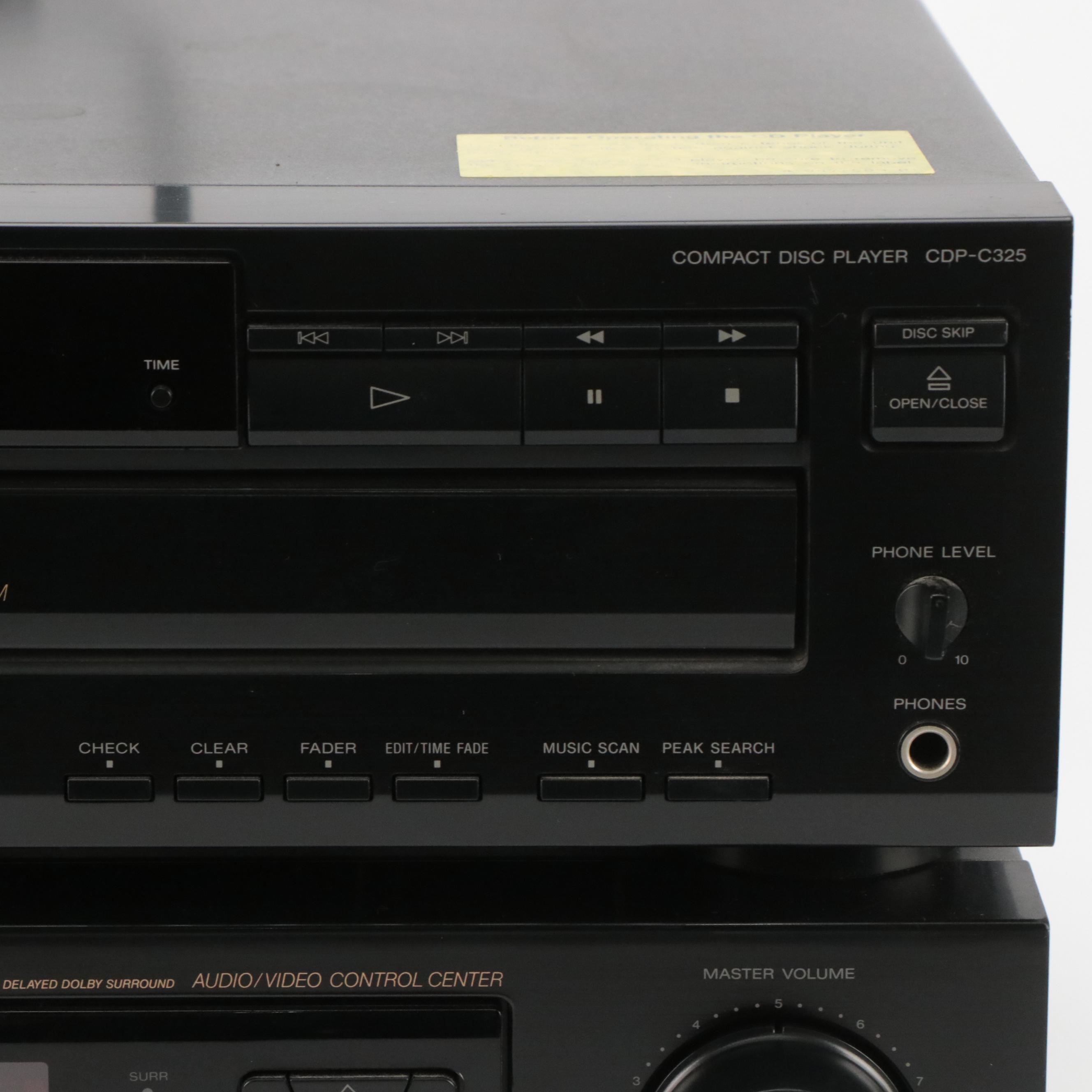 Sony STR-D990 A/V Control Center and CD-C325 Five-Disc CD Player