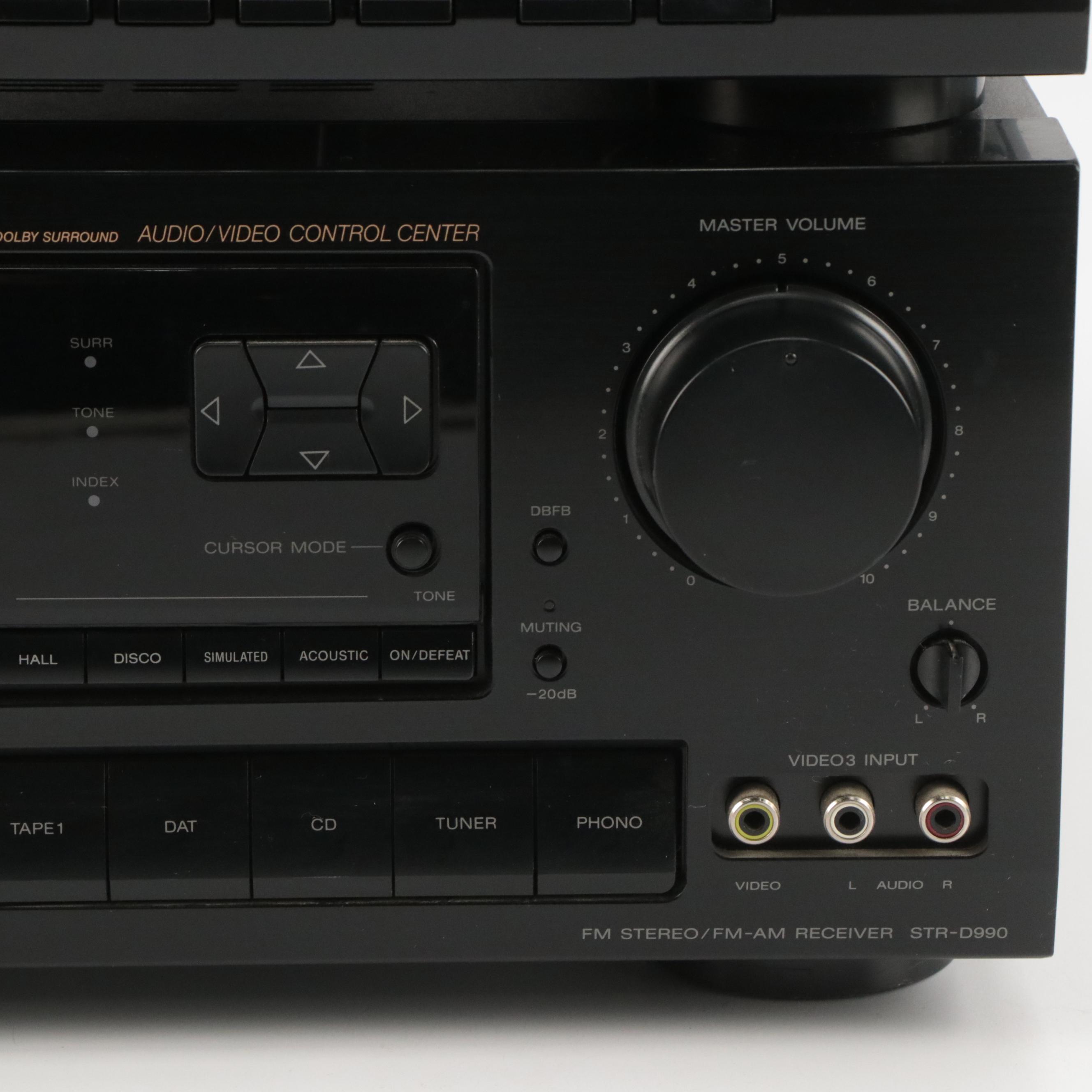 Sony STR-D990 A/V Control Center and CD-C325 Five-Disc CD Player