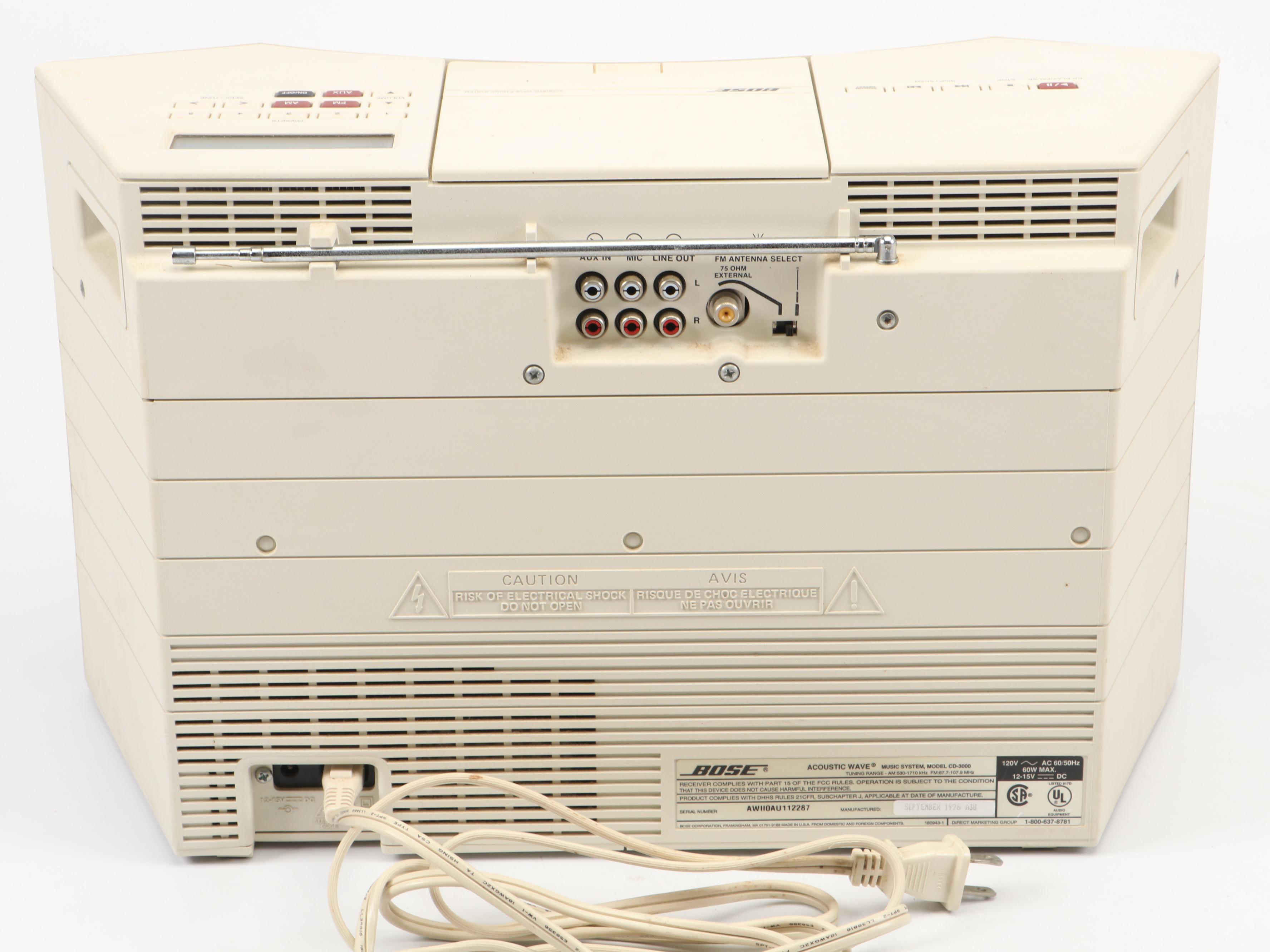 Bose Acoustic Wave Music System CD and Radio with Remote, 1996